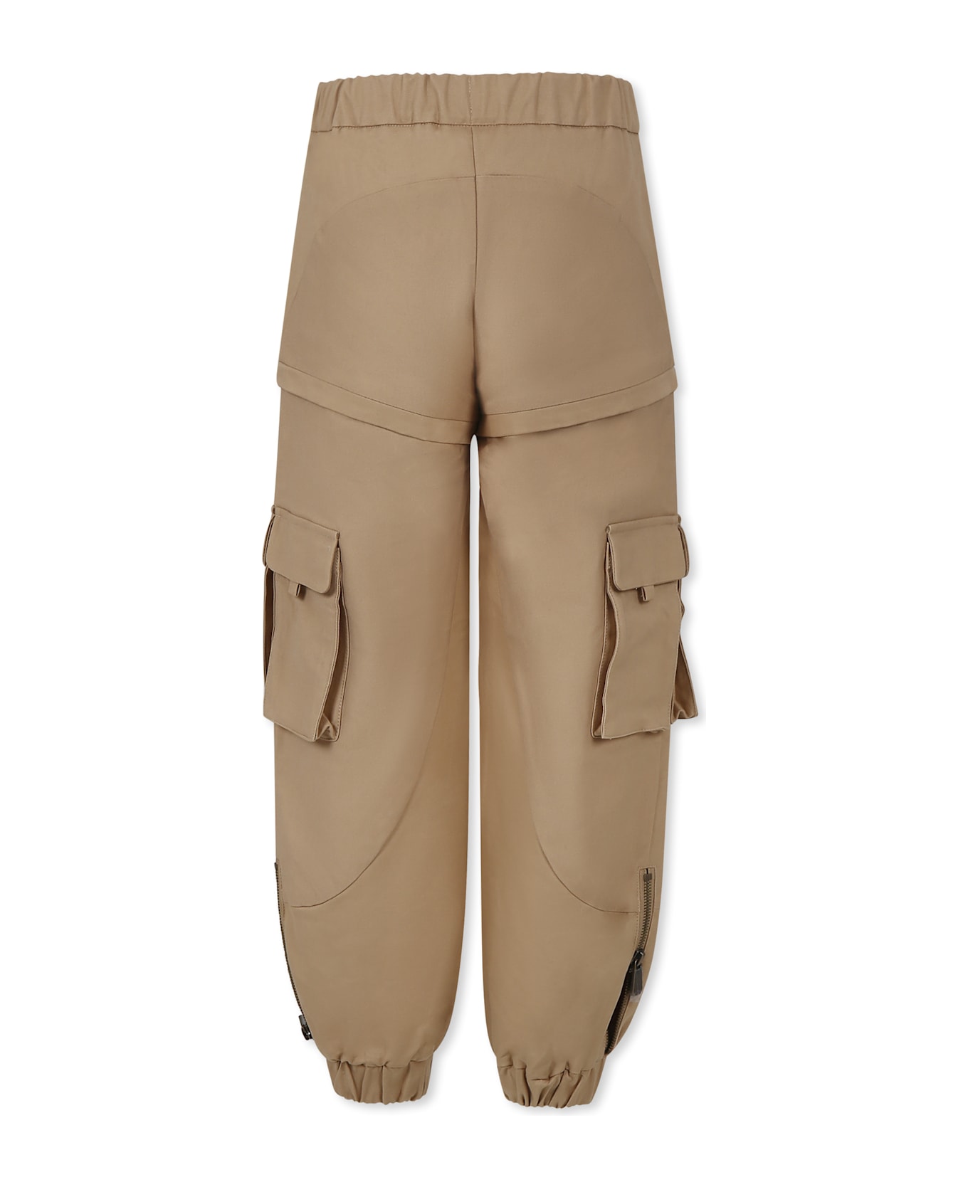 Pinko Beige Trousers For Girl - Beige