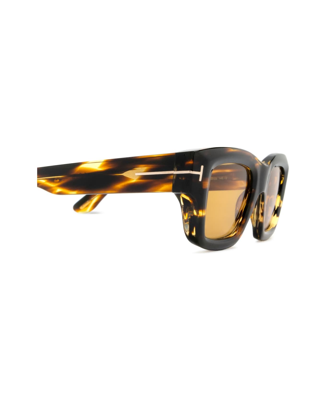 Tom Ford Eyewear Ilias Square Frame Sunglasses - 5052E - avana scura  / marrone