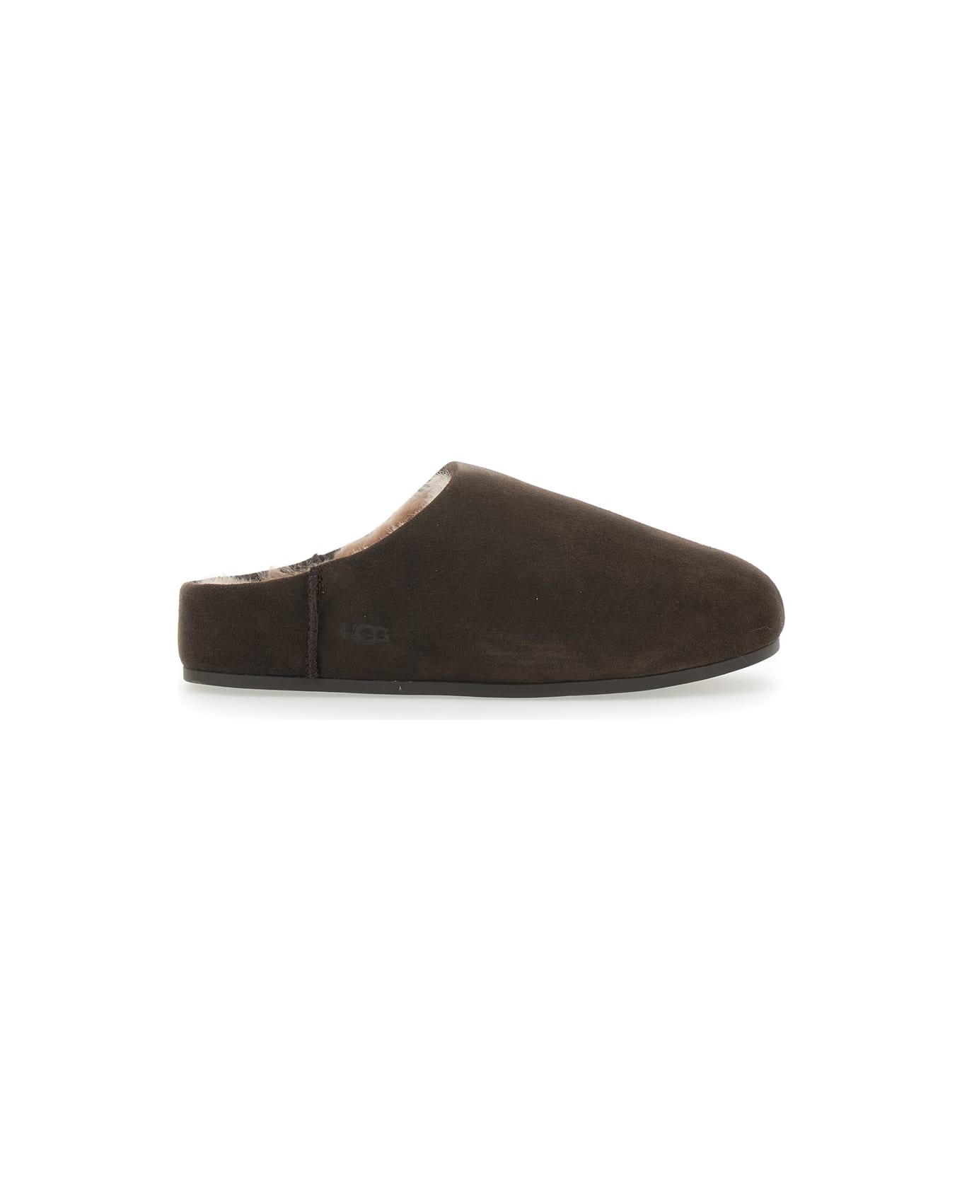 UGG 
elea
 Brown Mules With Logo Lettering On The Side And Shearling Lining In Suede Woman - Brown