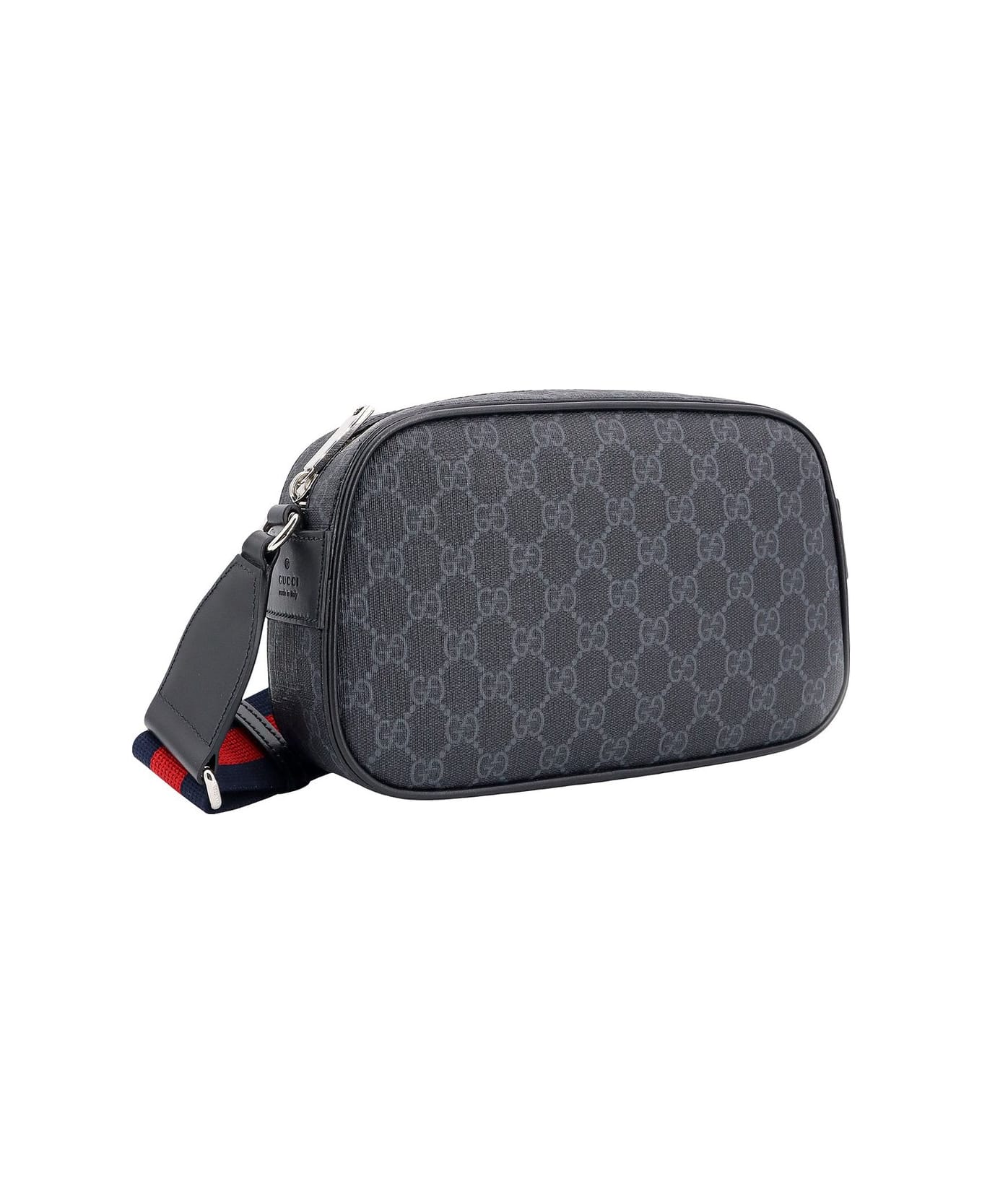 Gucci Gg Supreme Zipped Messenger Bag - Black