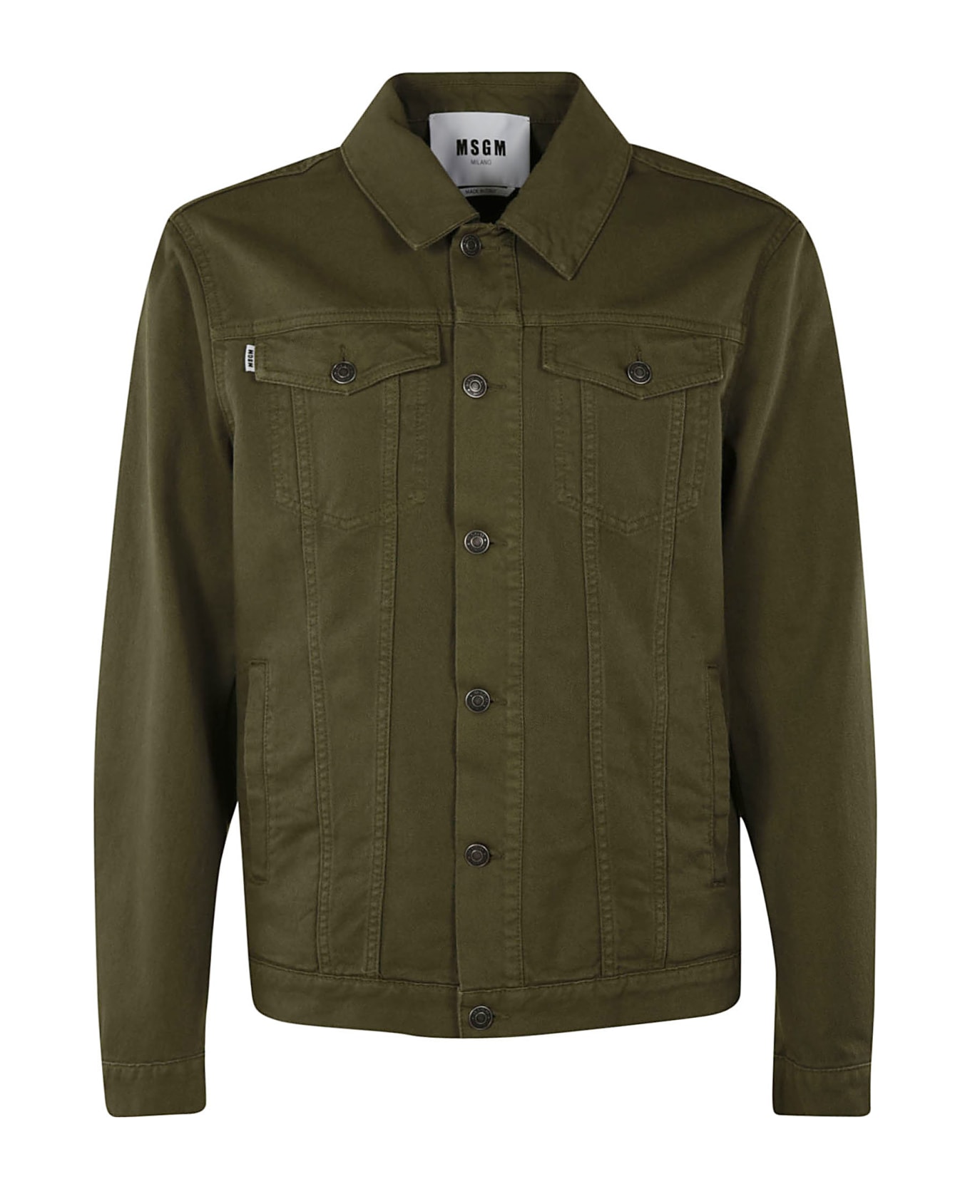 MSGM Classic Buttoned Jacket - Military