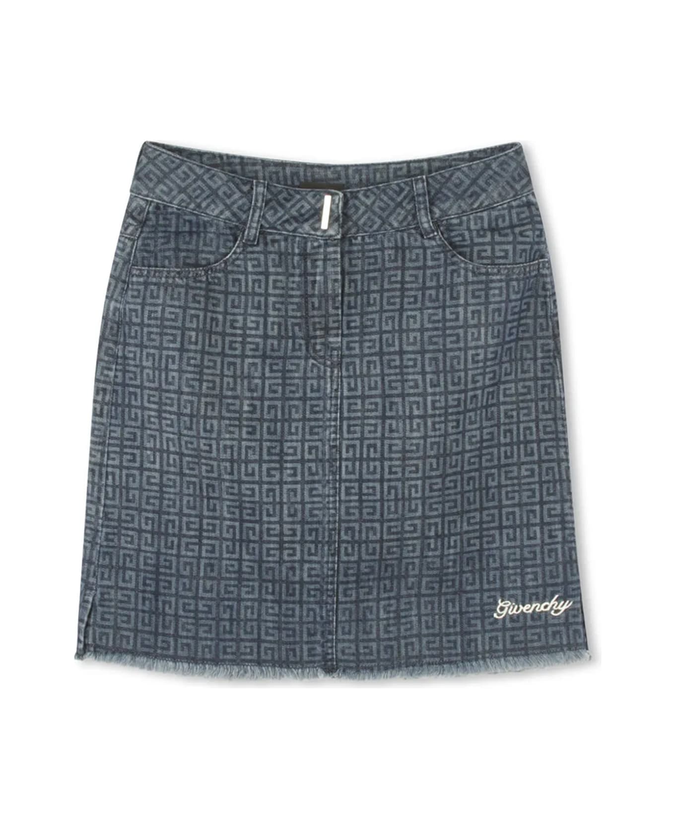 Givenchy 4g Denim Skirt - Denim slavato