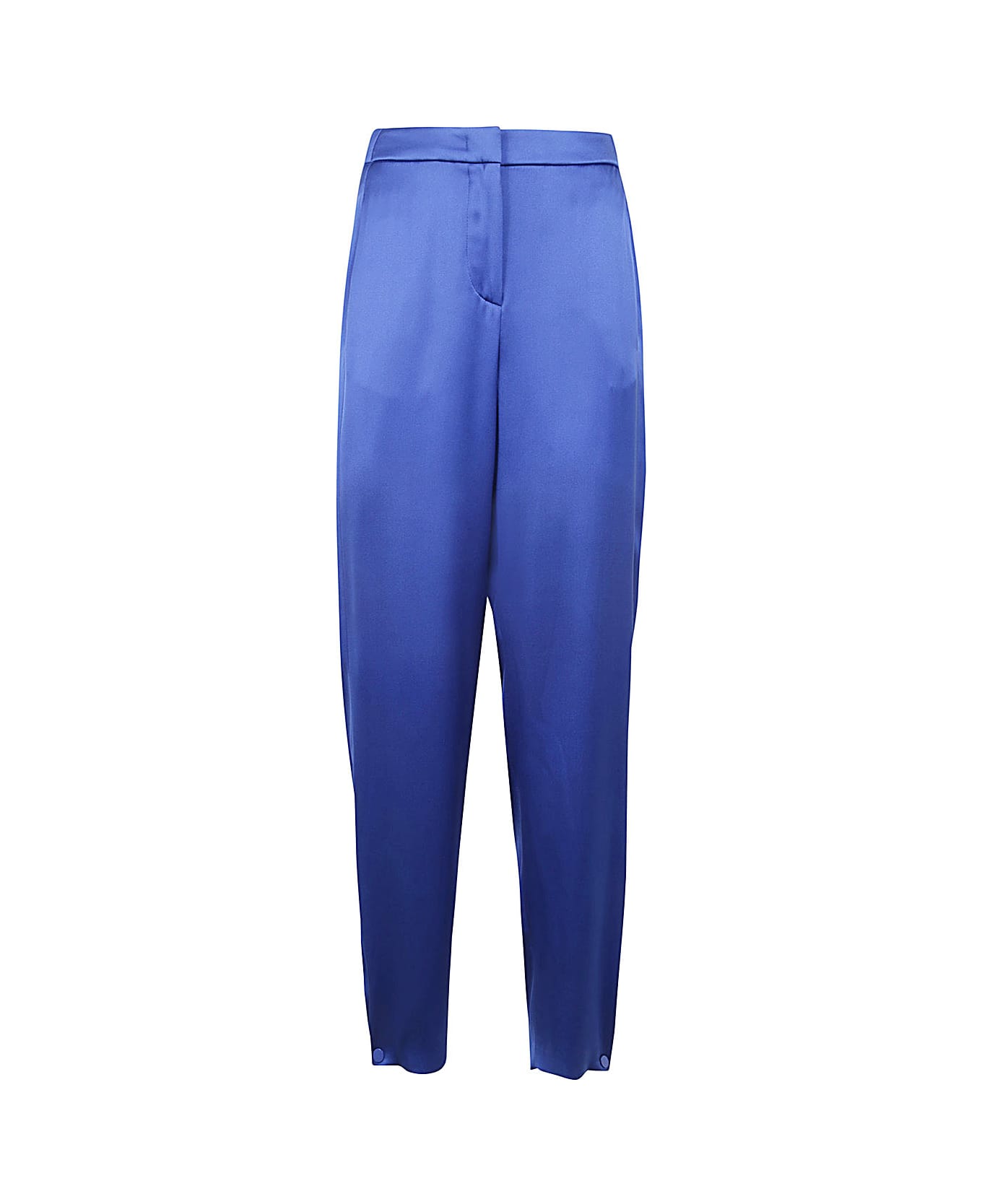 Giorgio Armani Elastic Waist Pants With Button On Bottom - Ubpa Bluette