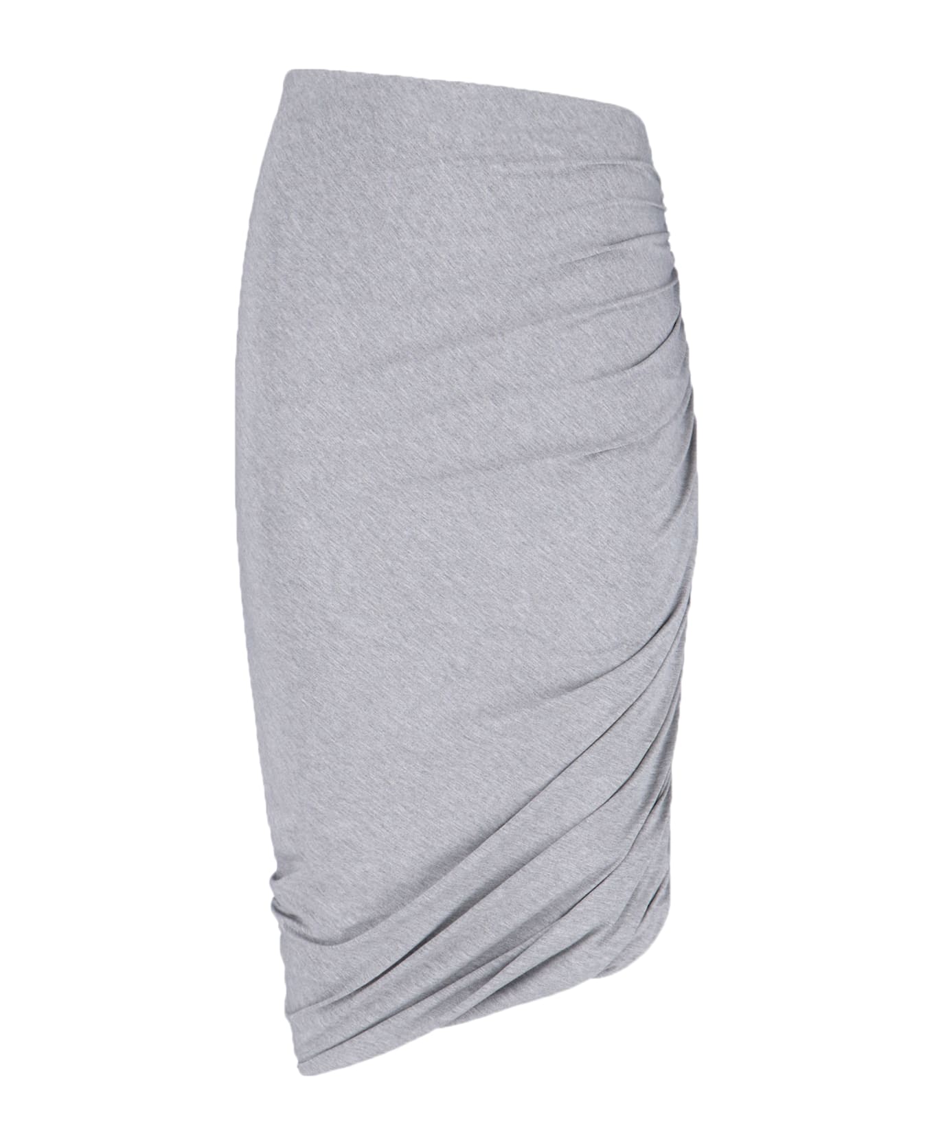 The Attico Asymmetrical Midi Skirt - Gray