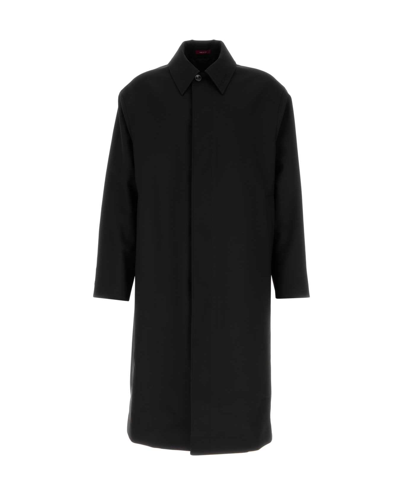 Gucci Black Wool Overcoat - BLACK