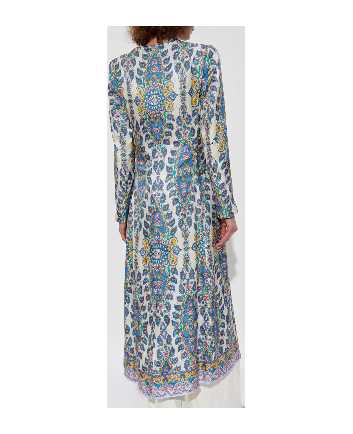Etro Lightweight Paisley Print Coat - White