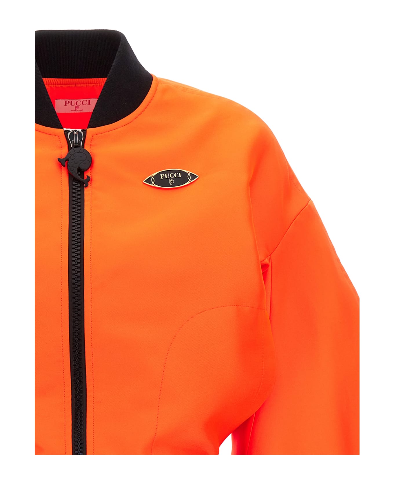Pucci Neon Logo Bomber Jacket - Orange ジャケット