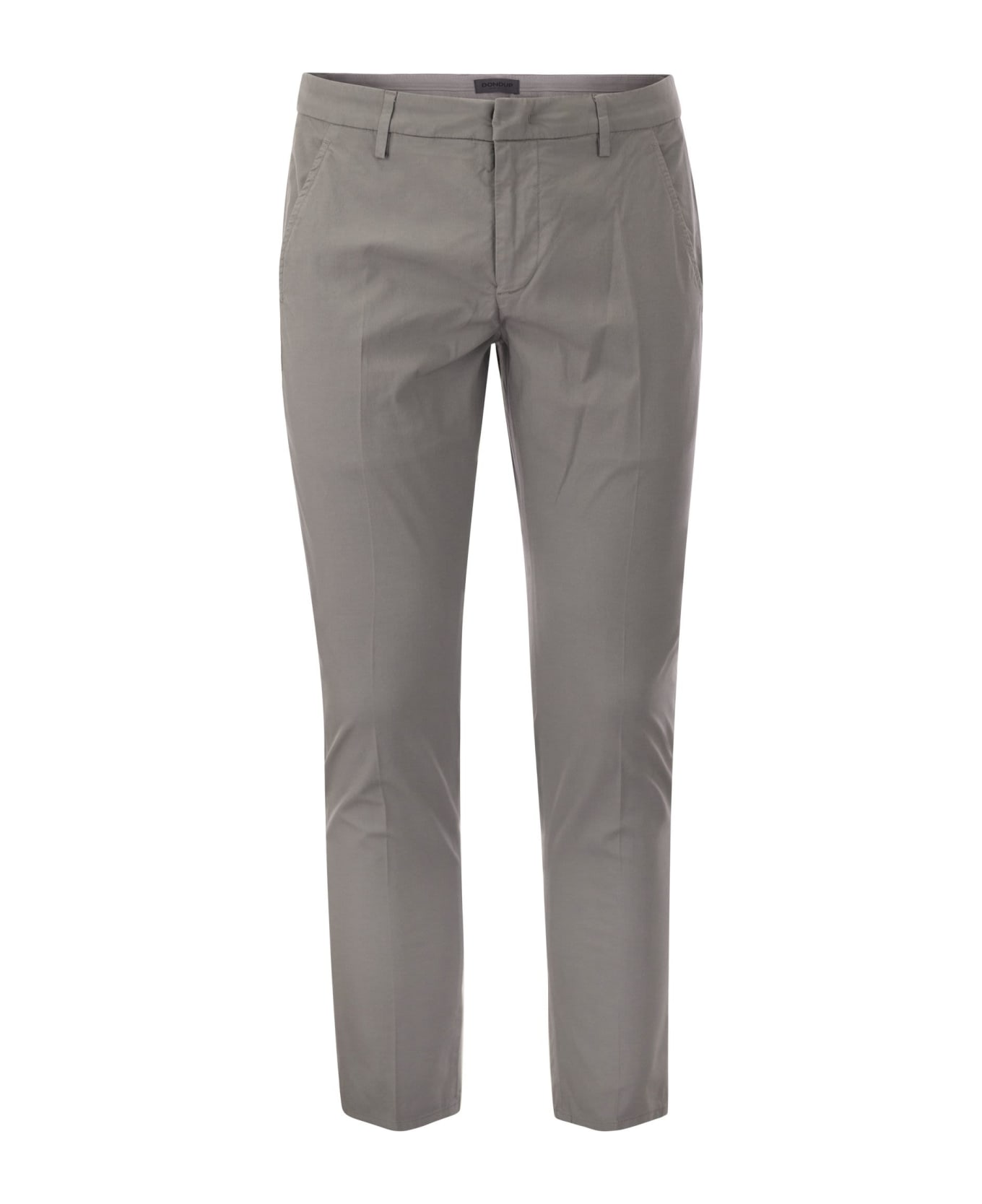 Dondup Alfredo - Slim-fit Cotton Trousers - Grey