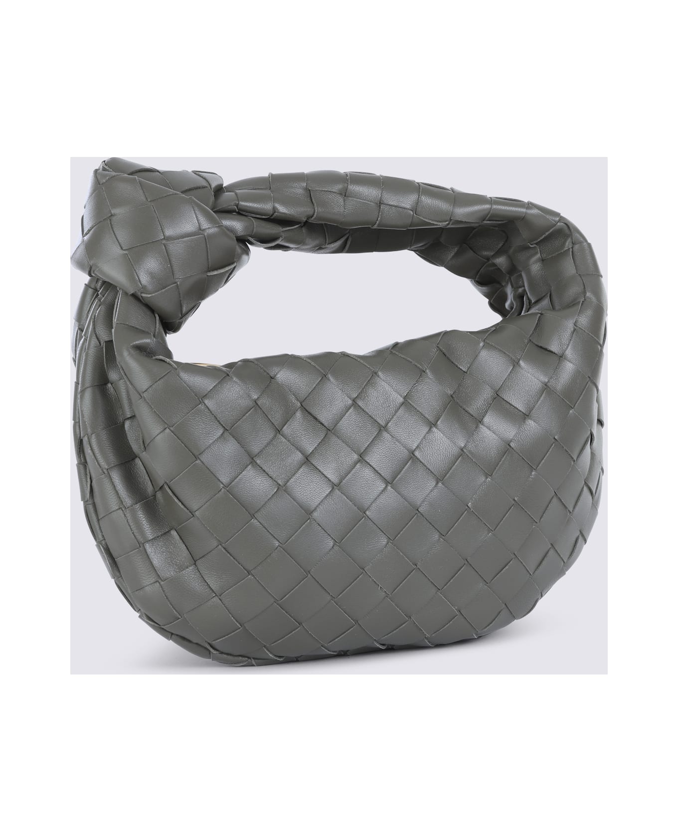 Bottega Veneta Grey Leather Mini Jodie Bag - CYPRESS-GOLD