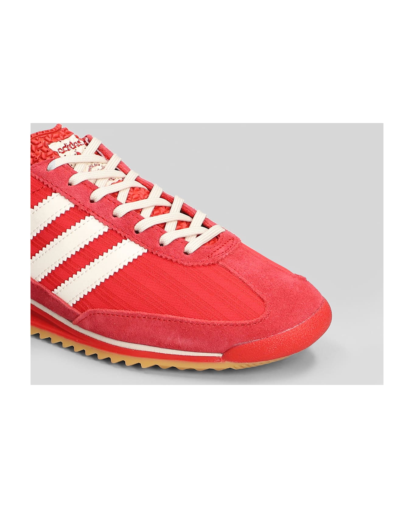 Adidas Sl 72 Og Sneakers In Red Suede And Fabric - red