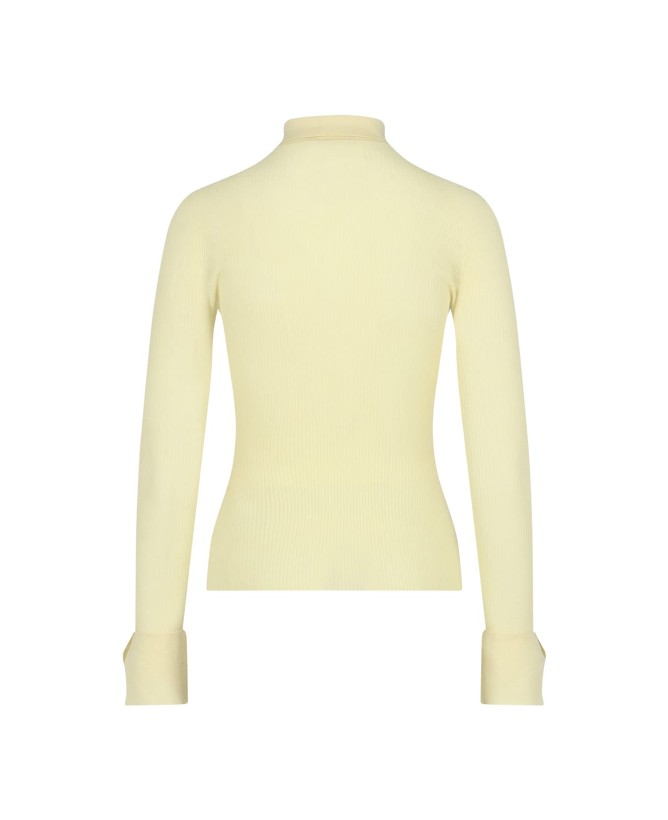 Sa Su Phi Ribbed Polo Shirt - Yellow ニットウェア