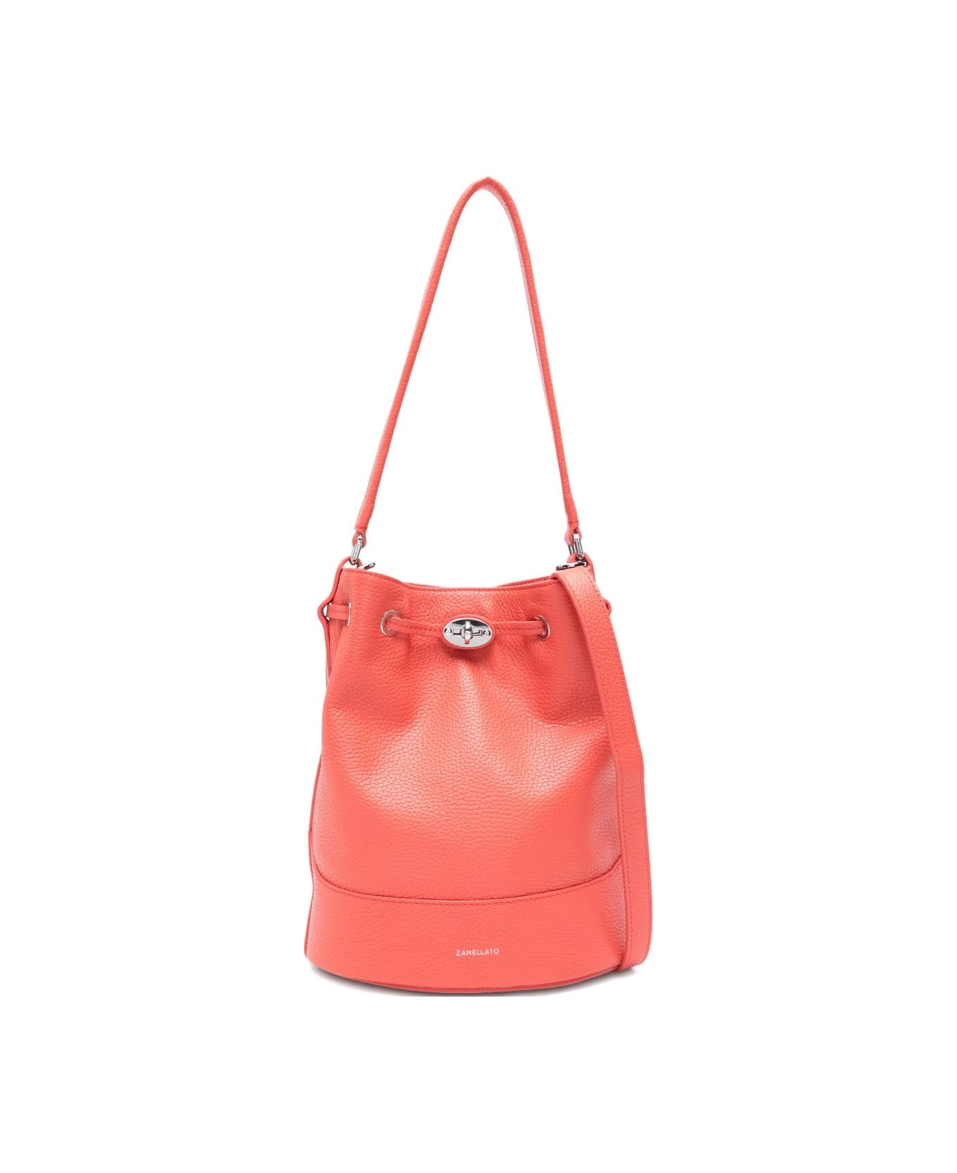 Zanellato Monda' Daily Small Leather Bucket Bag - Red