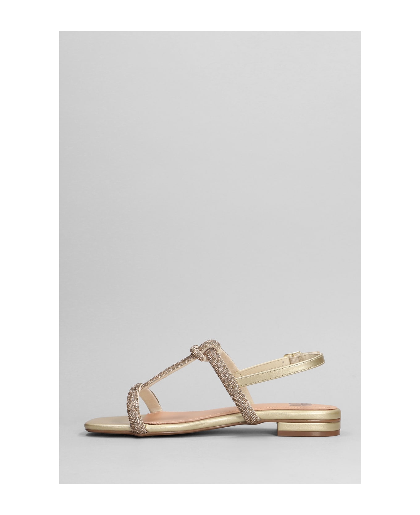 Bibi Lou Caloy Flats In Gold Leather - gold