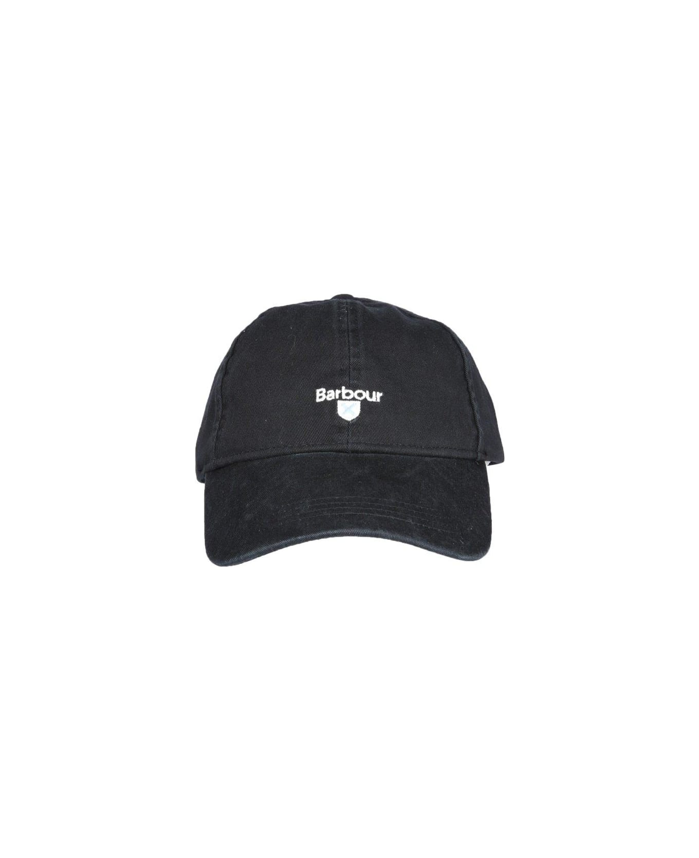 Barbour Logo Embroidered Baseball Cap - Black