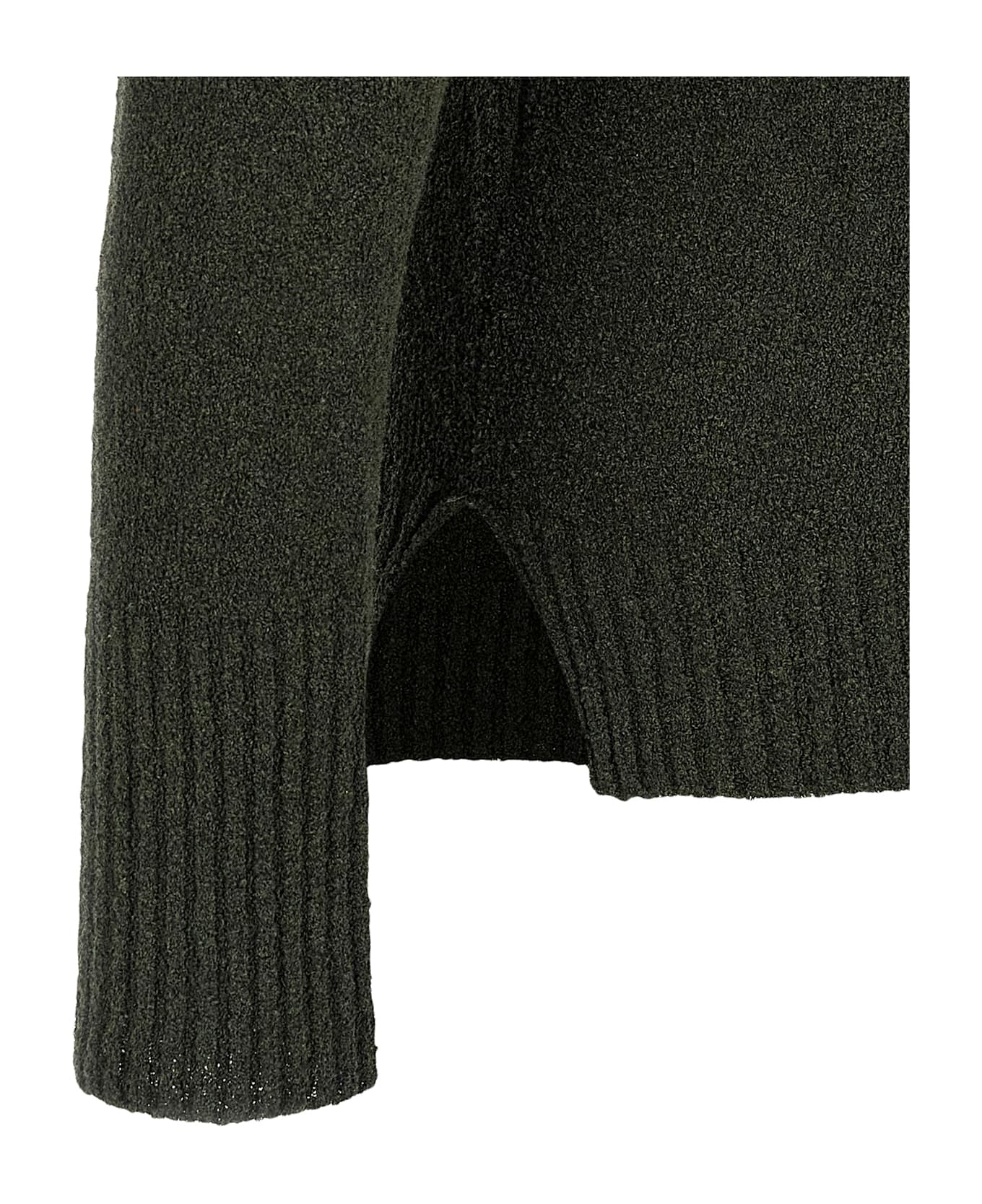 Ma
ry
ya Bouclé Cotton Polo Shirt - Green