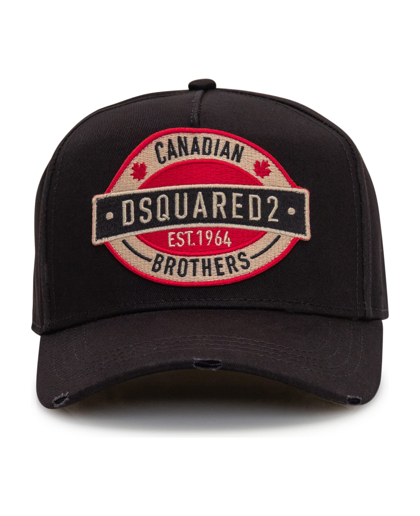 Dsquared2 Black Baseball Cap With Logo Patch - Black