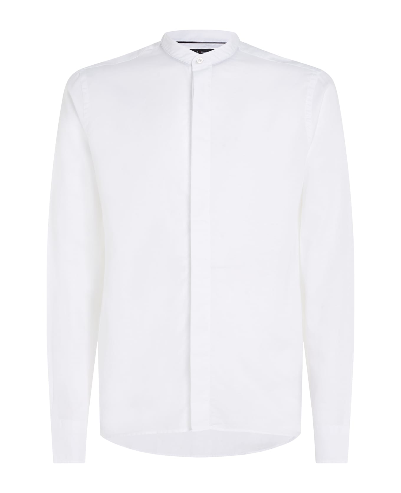 Tommy Hilfiger Regular Fit Shirt In Dobby Fabric - OPTIC WHITE