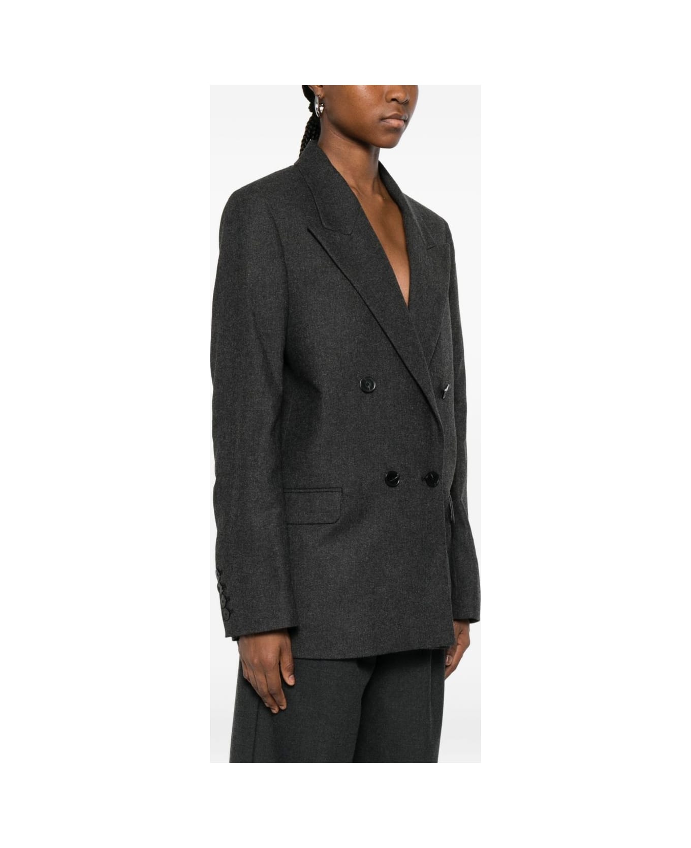 Closed Wool Blend Double-breasted Jacket - Grey