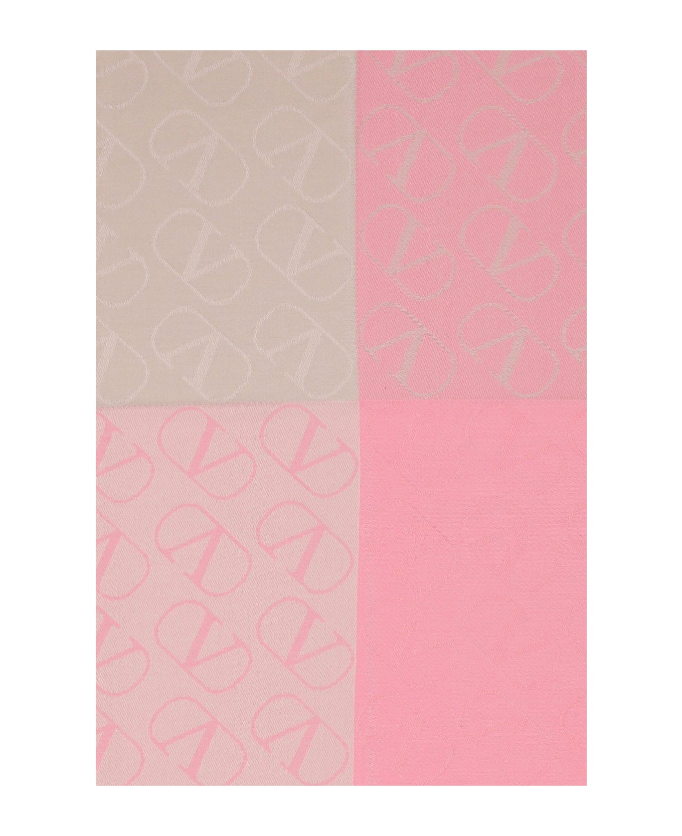 Valentino Garavani Embroidered Silk Blend Scarf - Pink スカーフ＆ストール