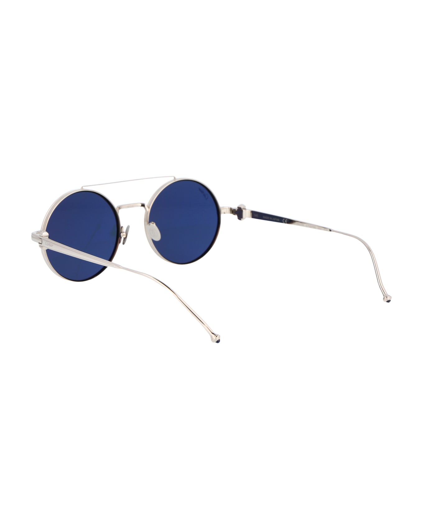 Cartier Eyewear Ct0279s Sunglasses - 002 SILVER SILVER LIGHT BLUE