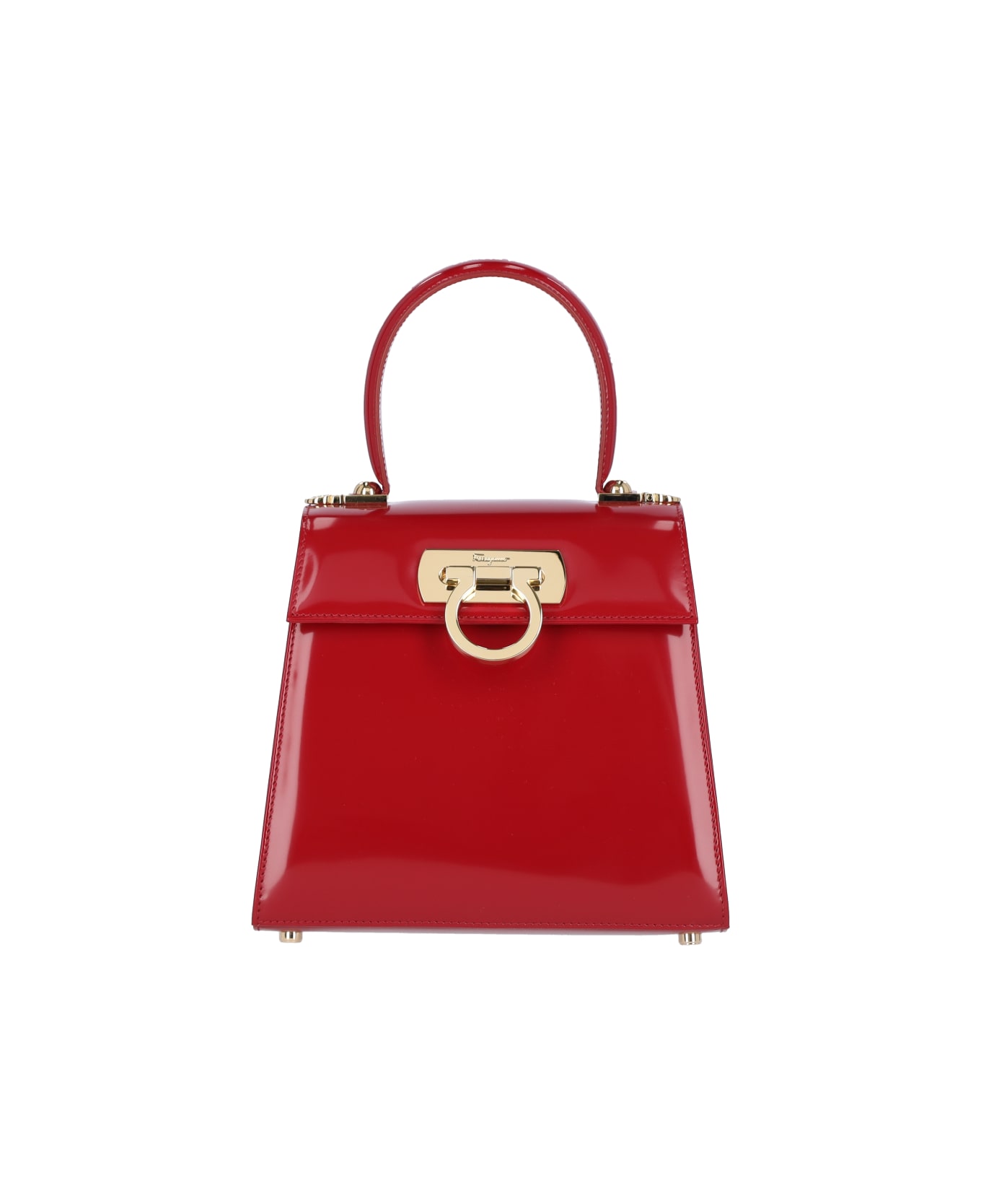 Ferragamo Iconic S Handbag - Red トートバッグ