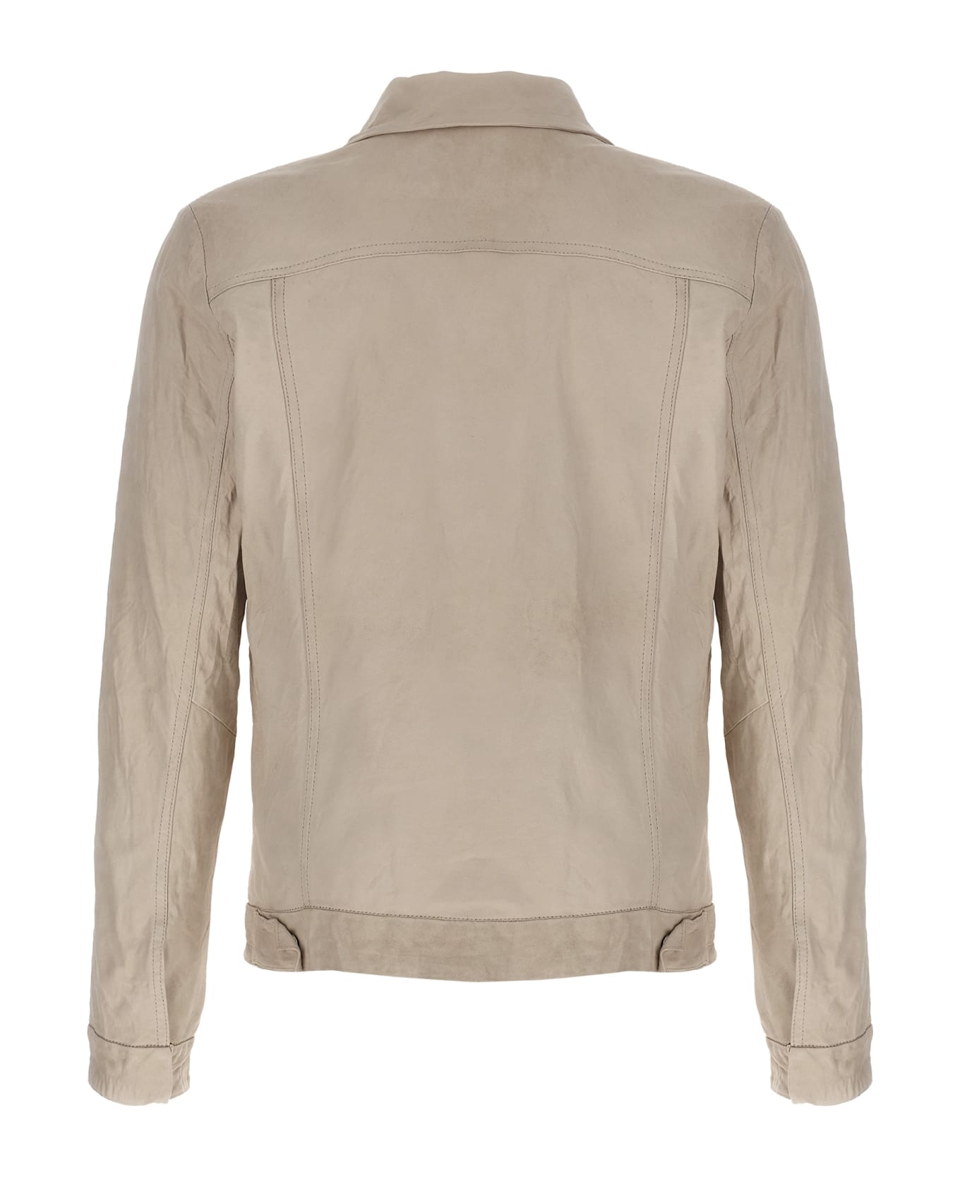Giorgio Brato 'trucker' Leather Jacket - White