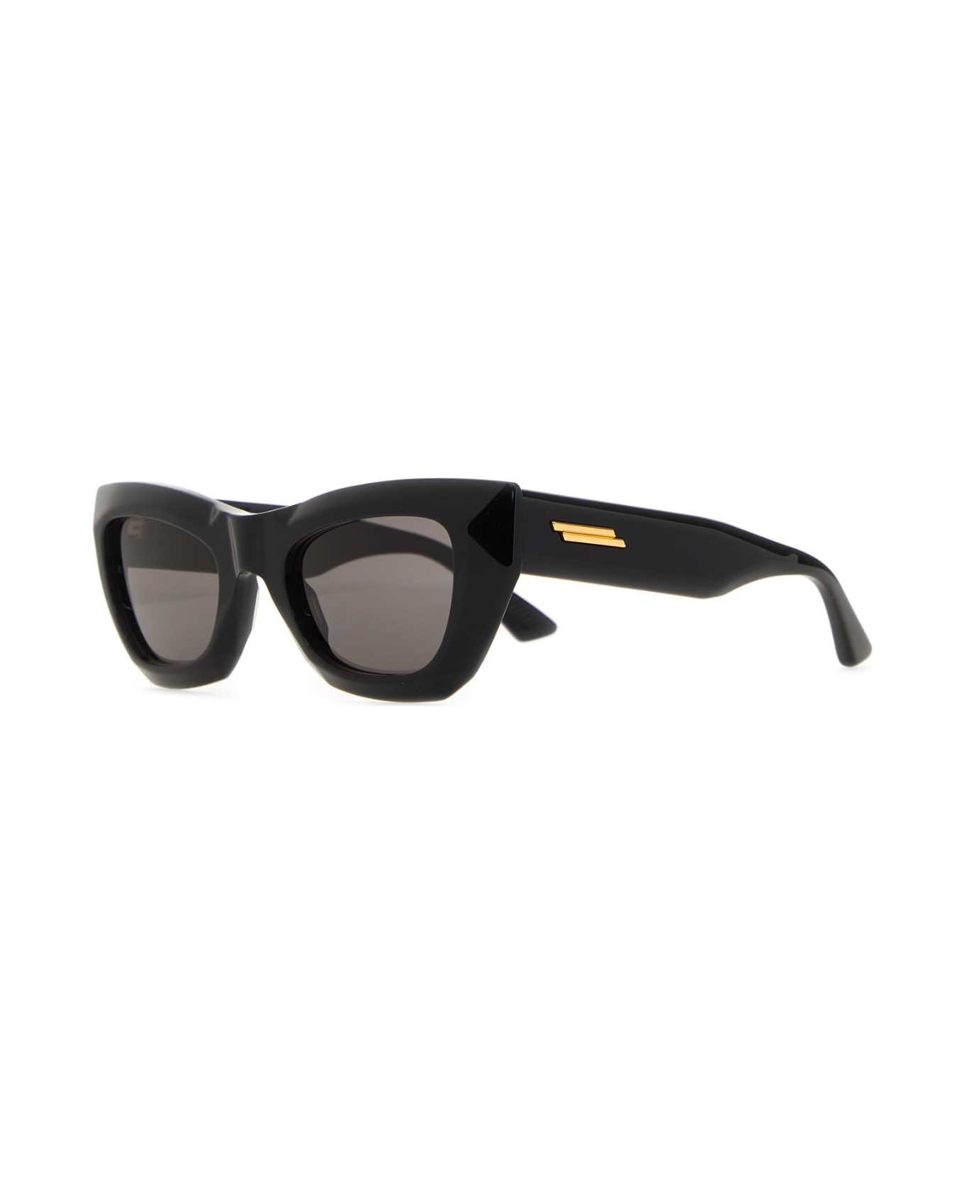 Bottega Veneta Black Acetate Sunglasses - BLACKGREY