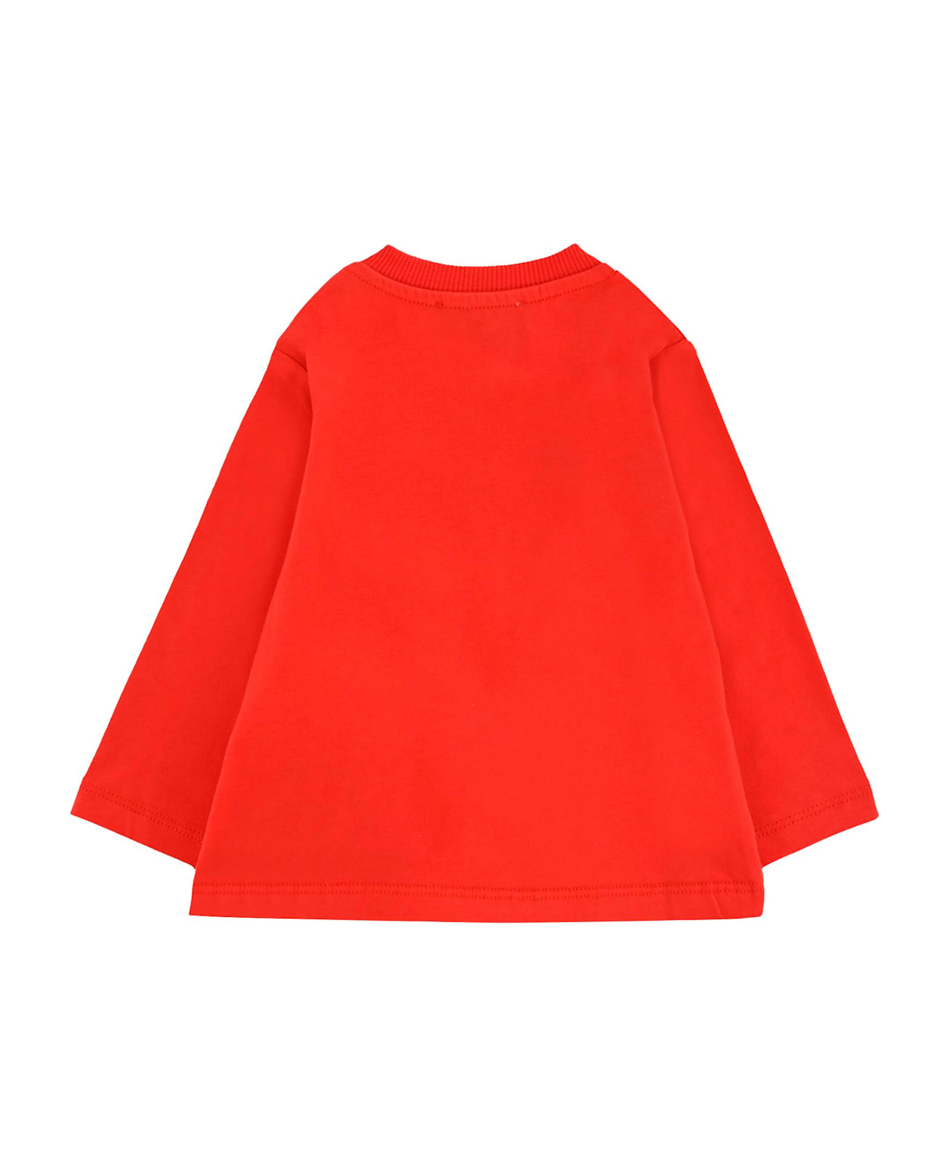 Moschino Red T-shirt For Babykids With Teddy Bear - Red