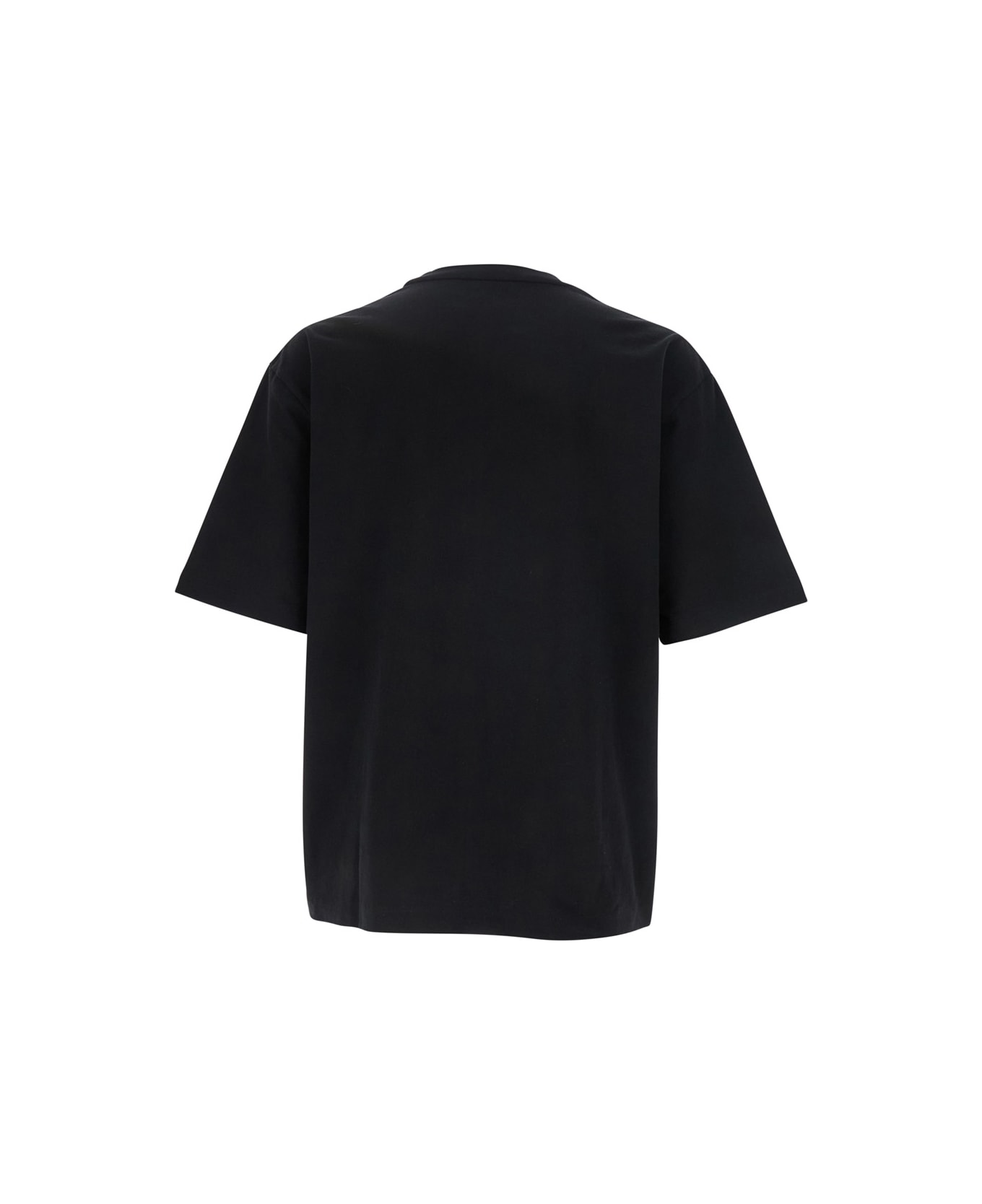 Dsquared2 Black Crewneck T-shirt With Icon Logo Printed On The Front In Cotton Man - Black
