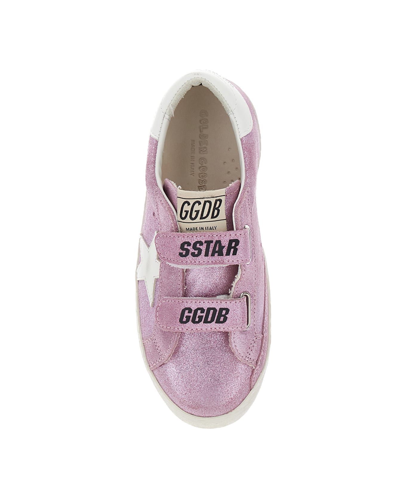 Golden Goose Old School Laminated Suede Upper Leather Star And Heel - Include Gtf - Pink