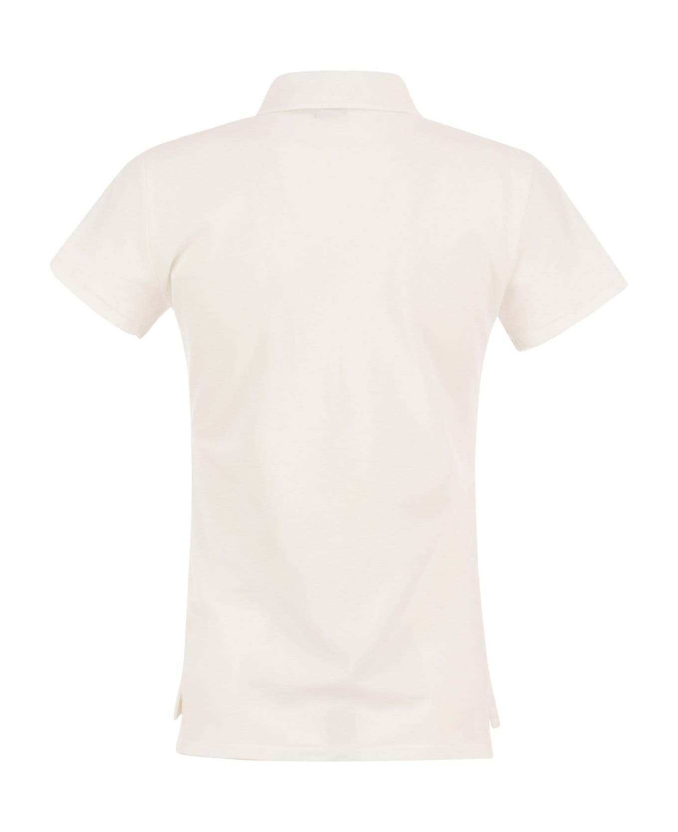 Polo Ralph Lauren Stretch Cotton Piqué Polo Shirt - White ポロシャツ