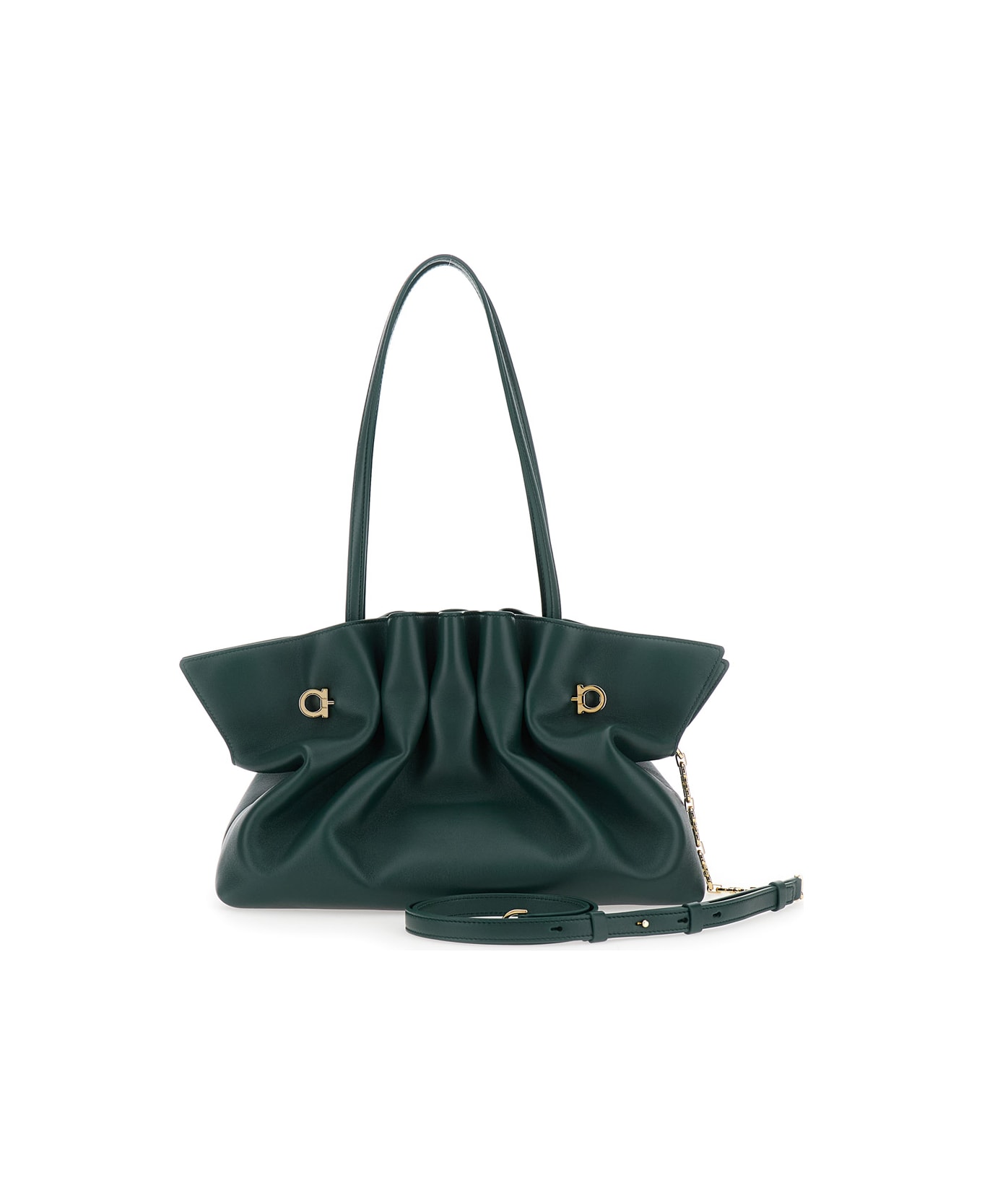 Ferragamo Sh Dump M Shoulder Bag Measurement 35,0x12,0x24,5 - Green