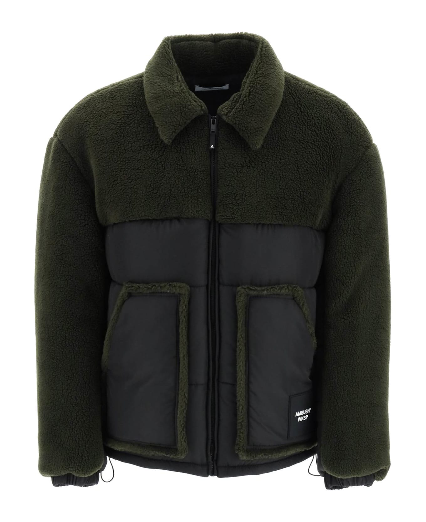 AMBUSH Teddy And Nylon Short Down Jacket | italist