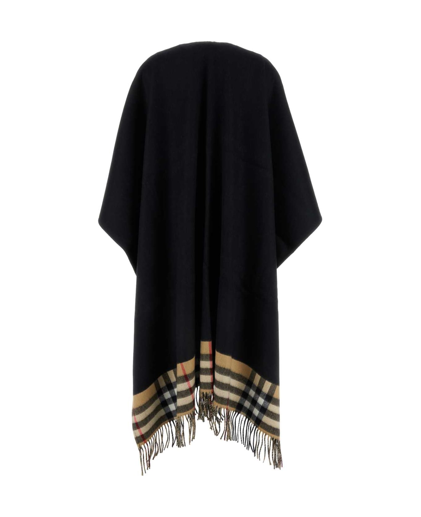 Burberry Black Cashmere And Wool Cape - BLACK