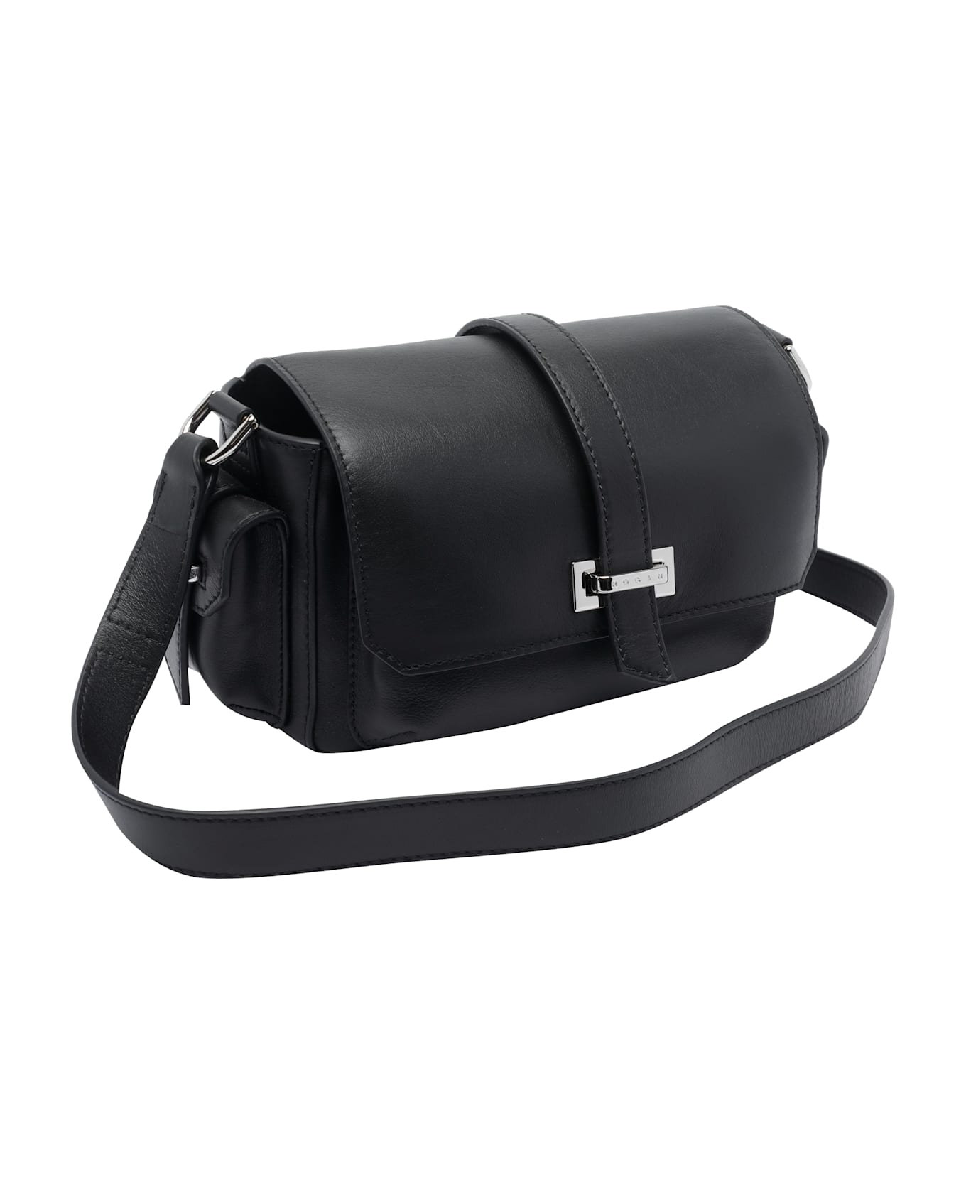 Hogan Small Flap Crossbody Bag - black