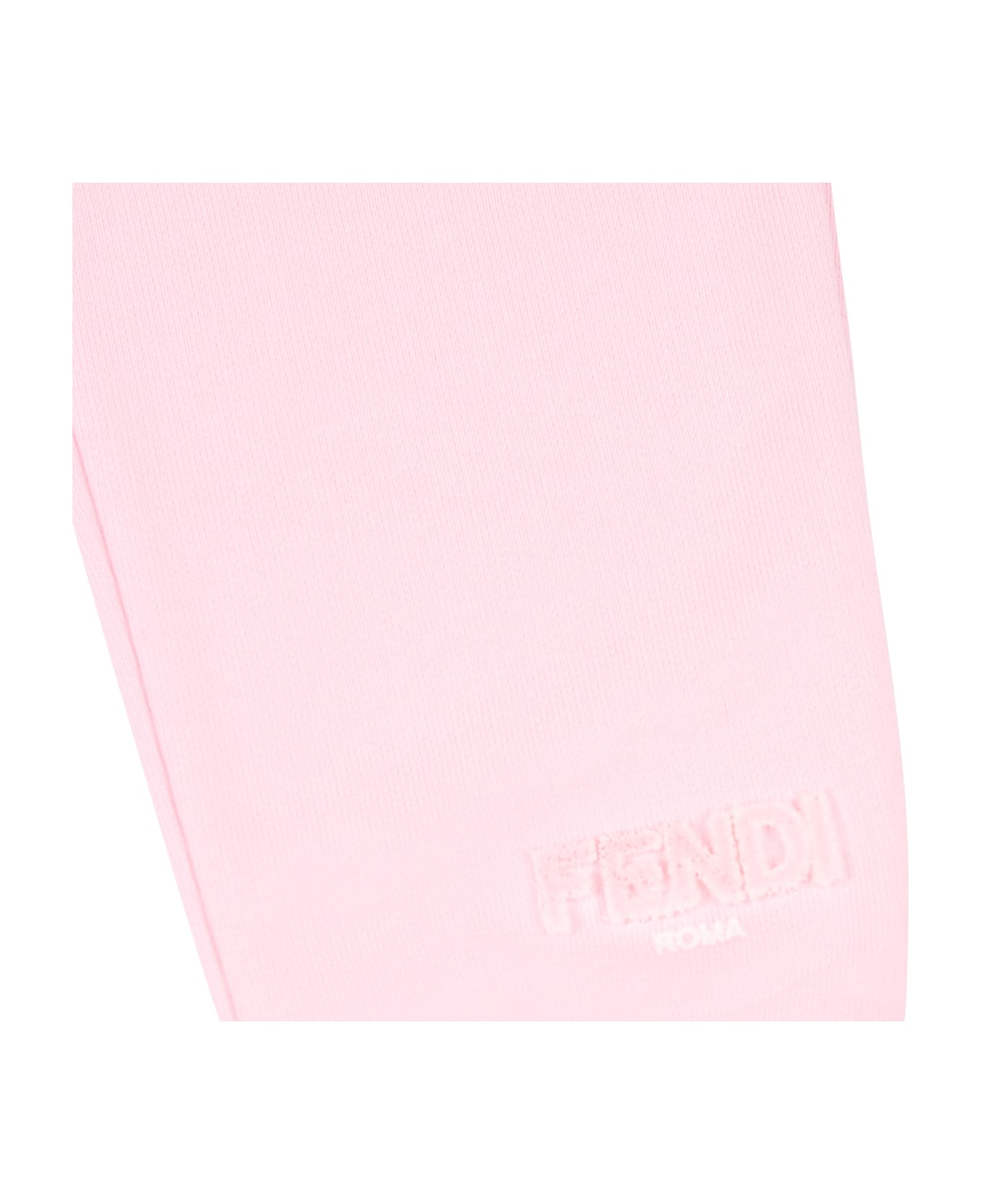 Fendi Pink Trousers For Baby Girl With Fendi Logo - Pink