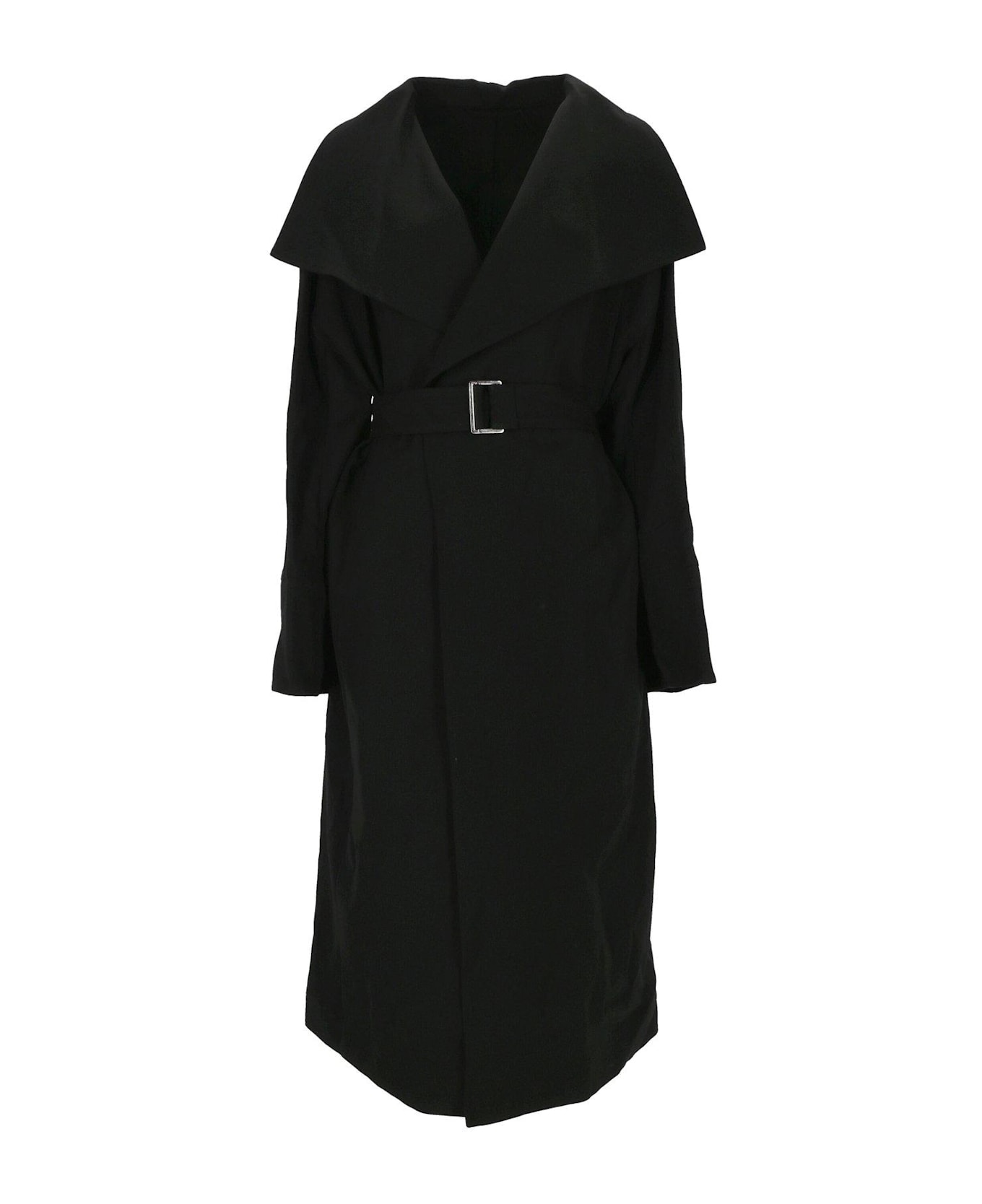 Totême Flowing Twill Trench Coat - Black