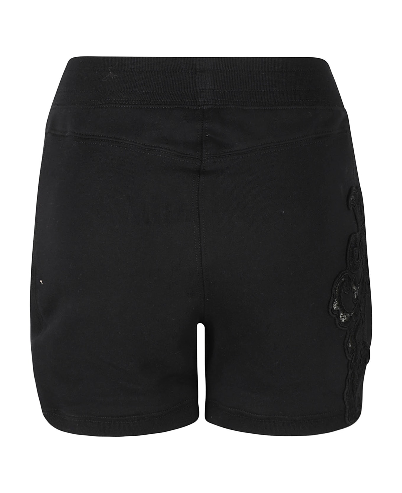 Ermanno Scervino Ribbed Waist Shorts - Black