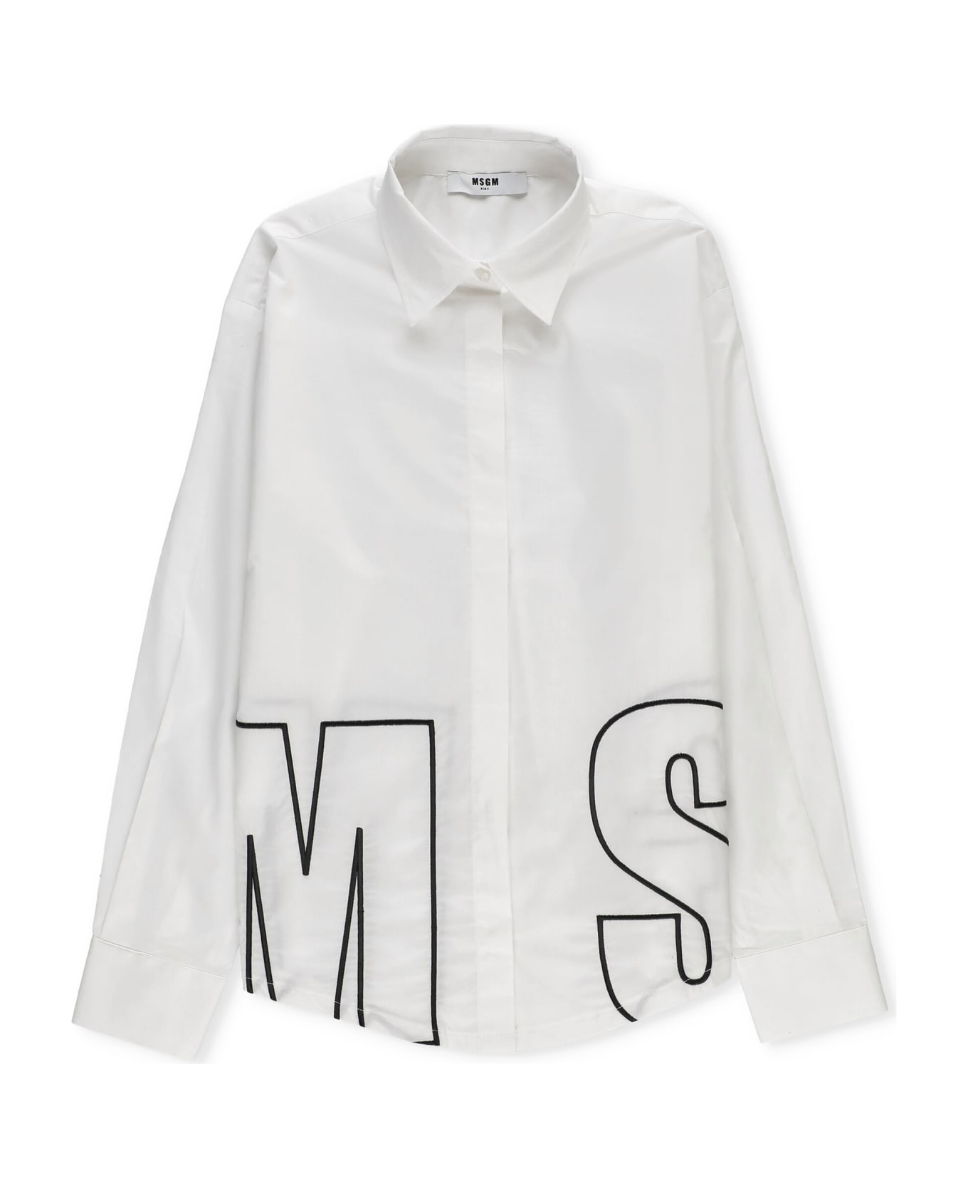 MSGM Logoed Shirt - Bianco シャツ