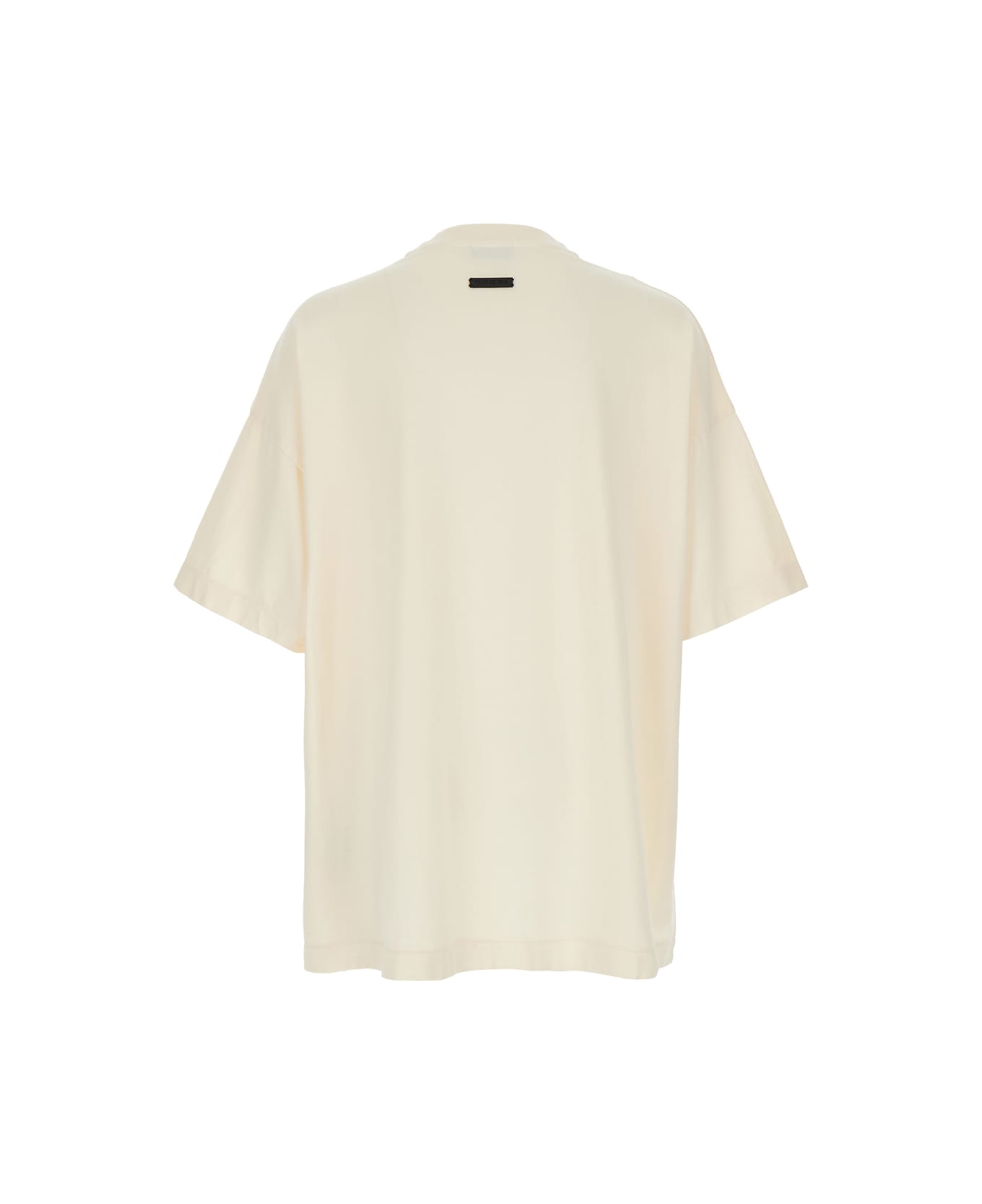 Fear of God Beiget-shirt With Contrasting Front Logo Print In Cotton Man - Beige