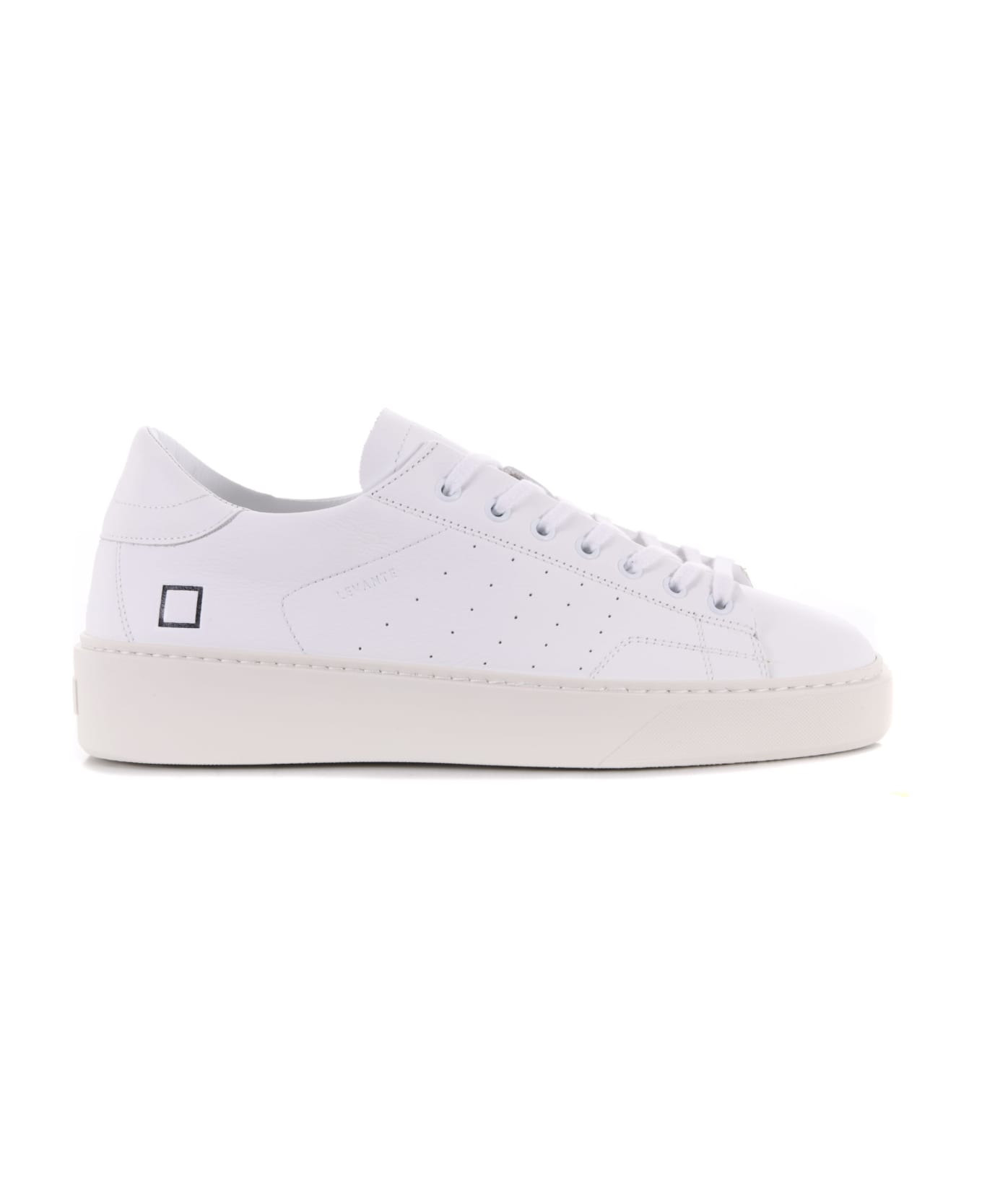 D.A.T.E. Men's Sneakers "sonica Calf" In Leather - Bianco スニーカー