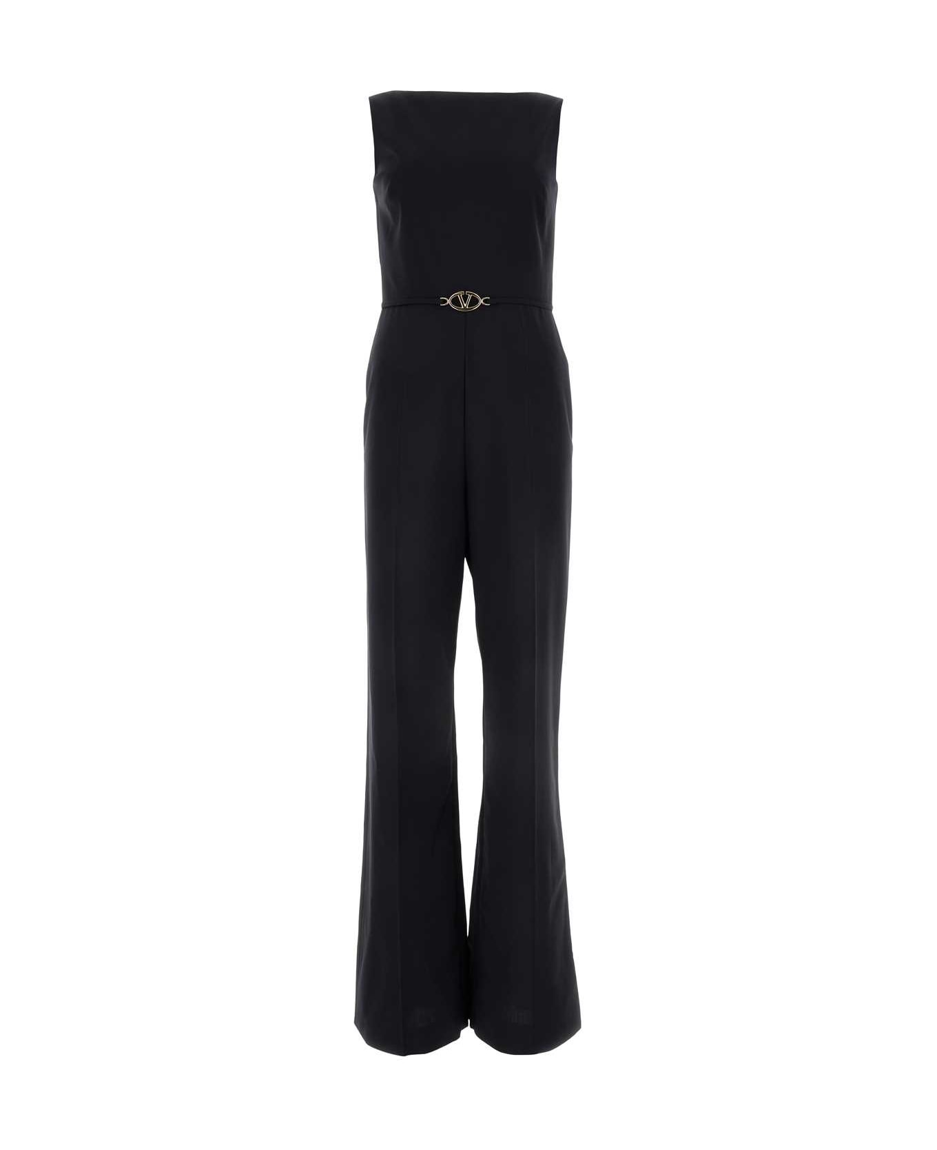 Valentino Garavani Wool Blend Jumpsuit - NAVY