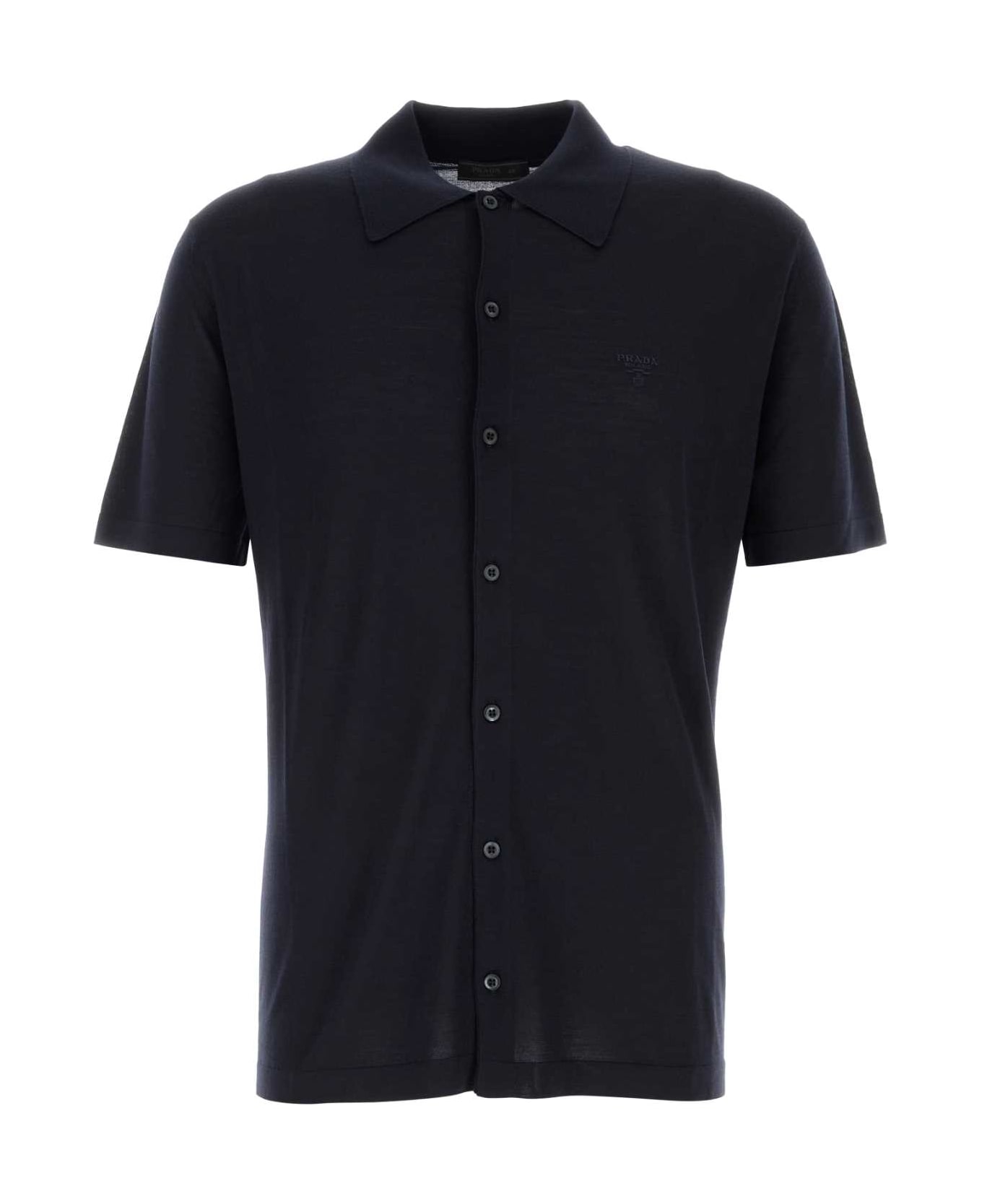 Prada Midnight Blue Wool Shirt - BLU