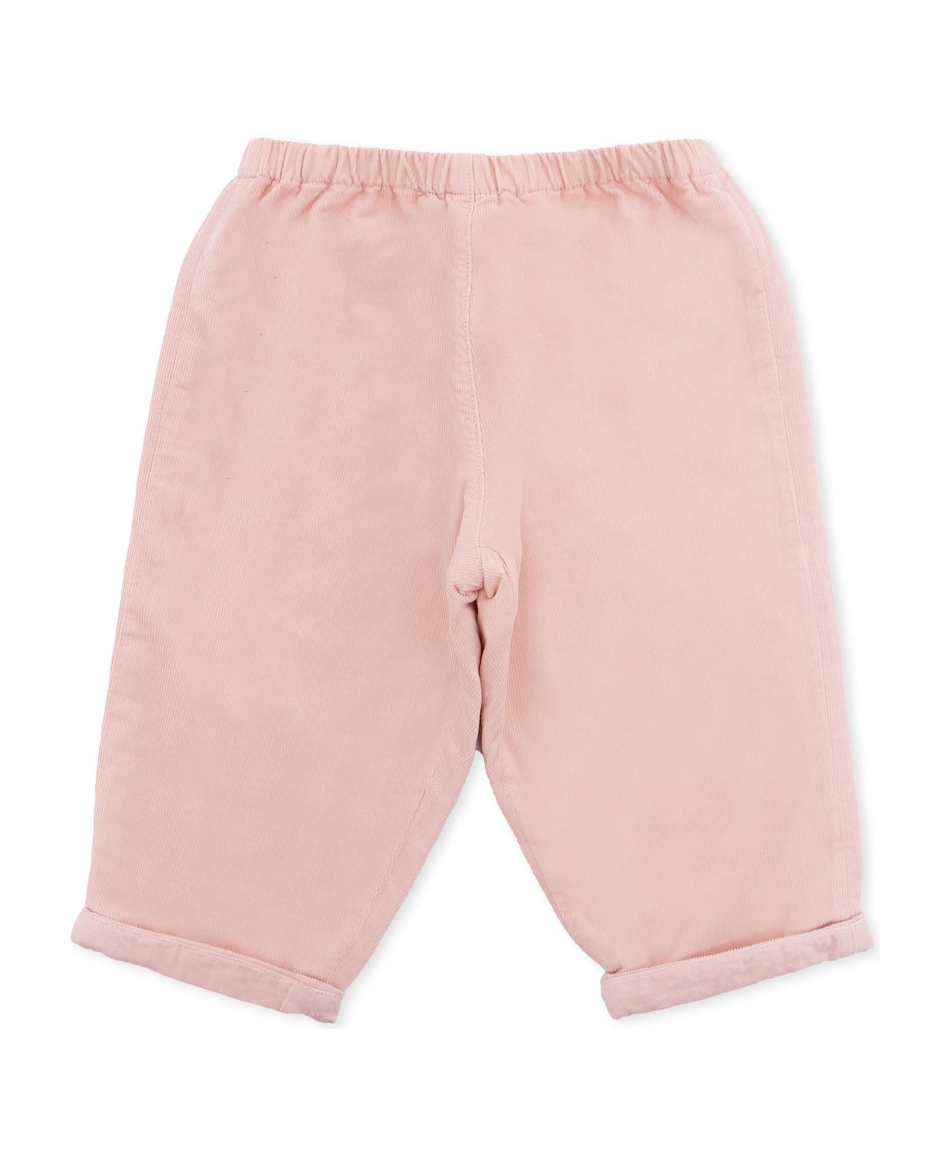 Bonpoint Pink Trousers For Baby Girl With Cherry - Pink