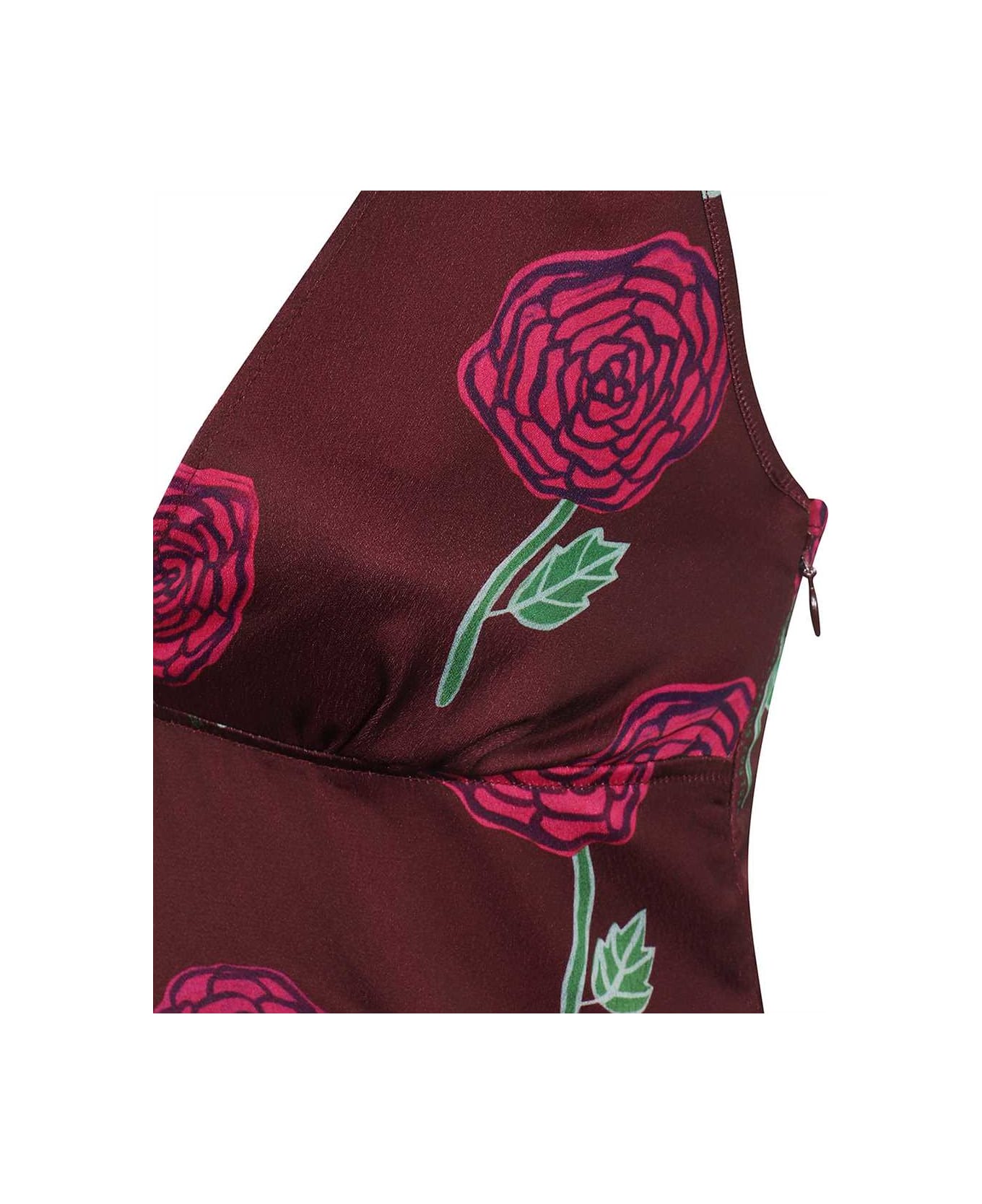 Versace Jeans Couture Floral Midi Dress - Red-purple or grape