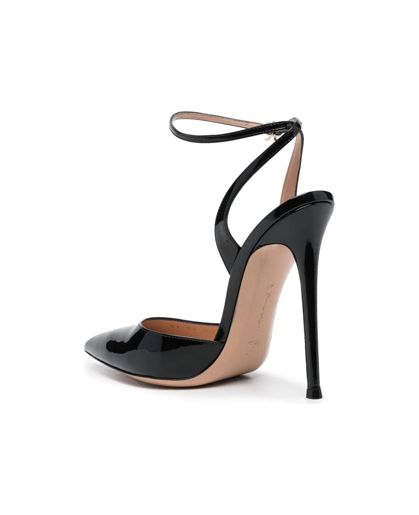 Gianvito Rossi Cara Paint Shoes - Black ハイヒール