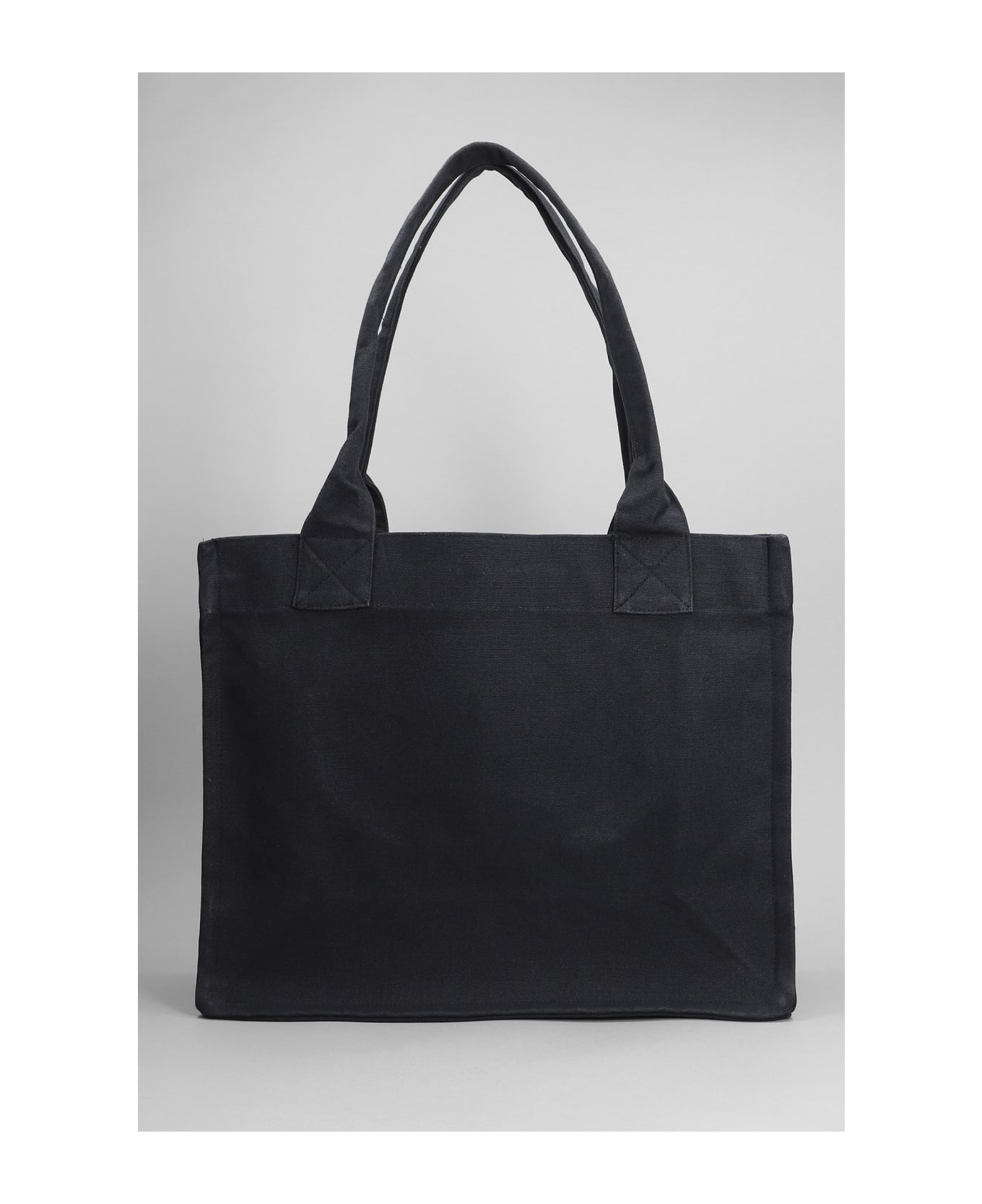 Ganni Large Tote Bag With Logo - PHANTOM トートバッグ