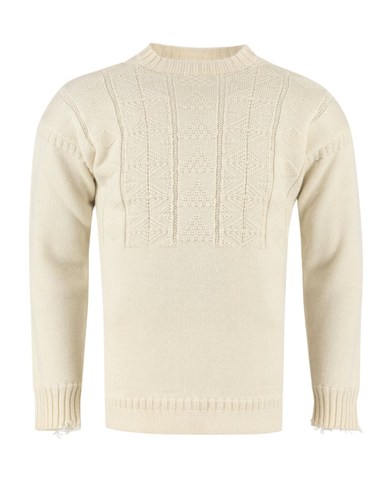 Maison Margiela Knitted Iene Sweater - Beige