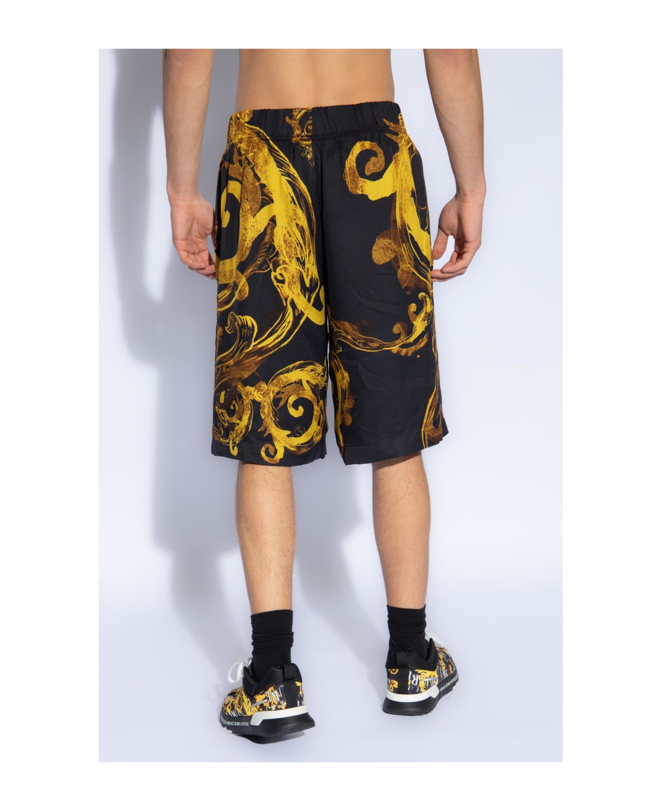 Versace Jeans Couture Printed Shorts - Black