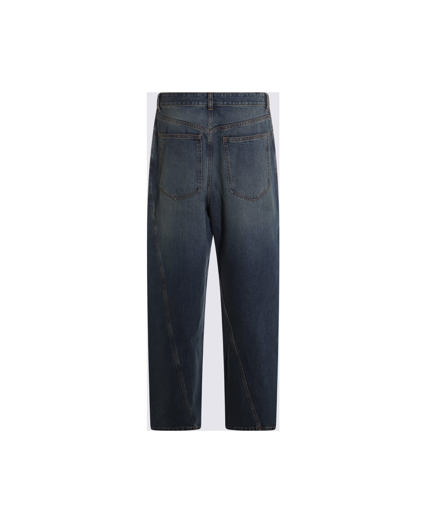 Alaia Blue Cotton Jeans - BLEU MINERAL